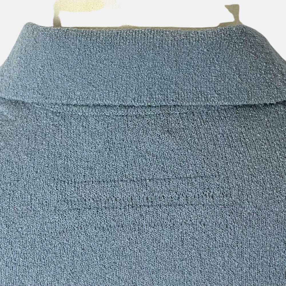 Blue Poloshirt made of Cotton Polyamide/Cashmere (EU 48)