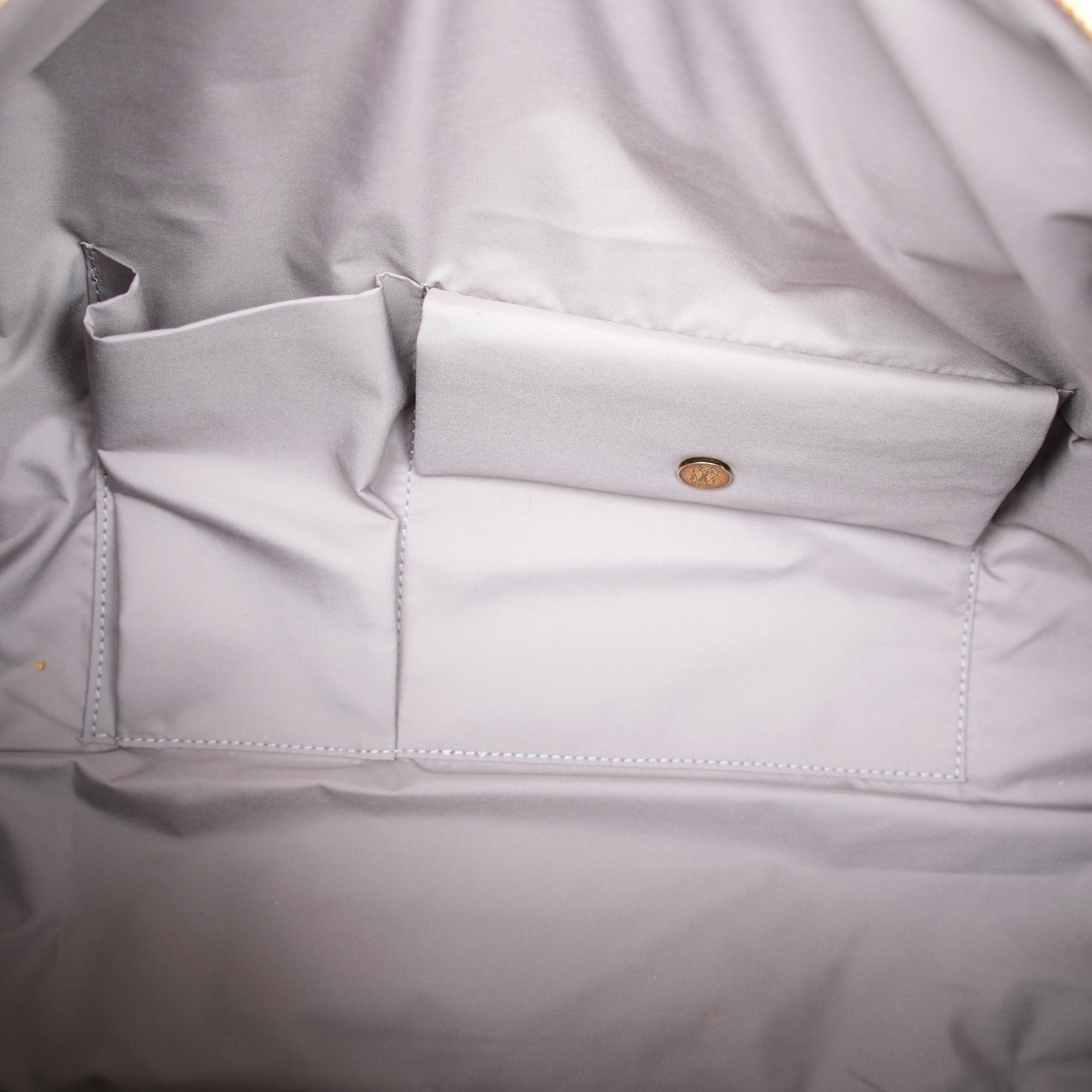 Ecru/Brown Weekender made of Leather