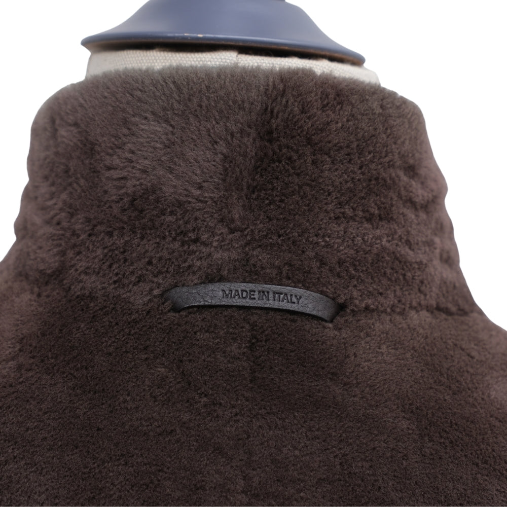 Grey Cashmere Coat with Mink Lining (M)
