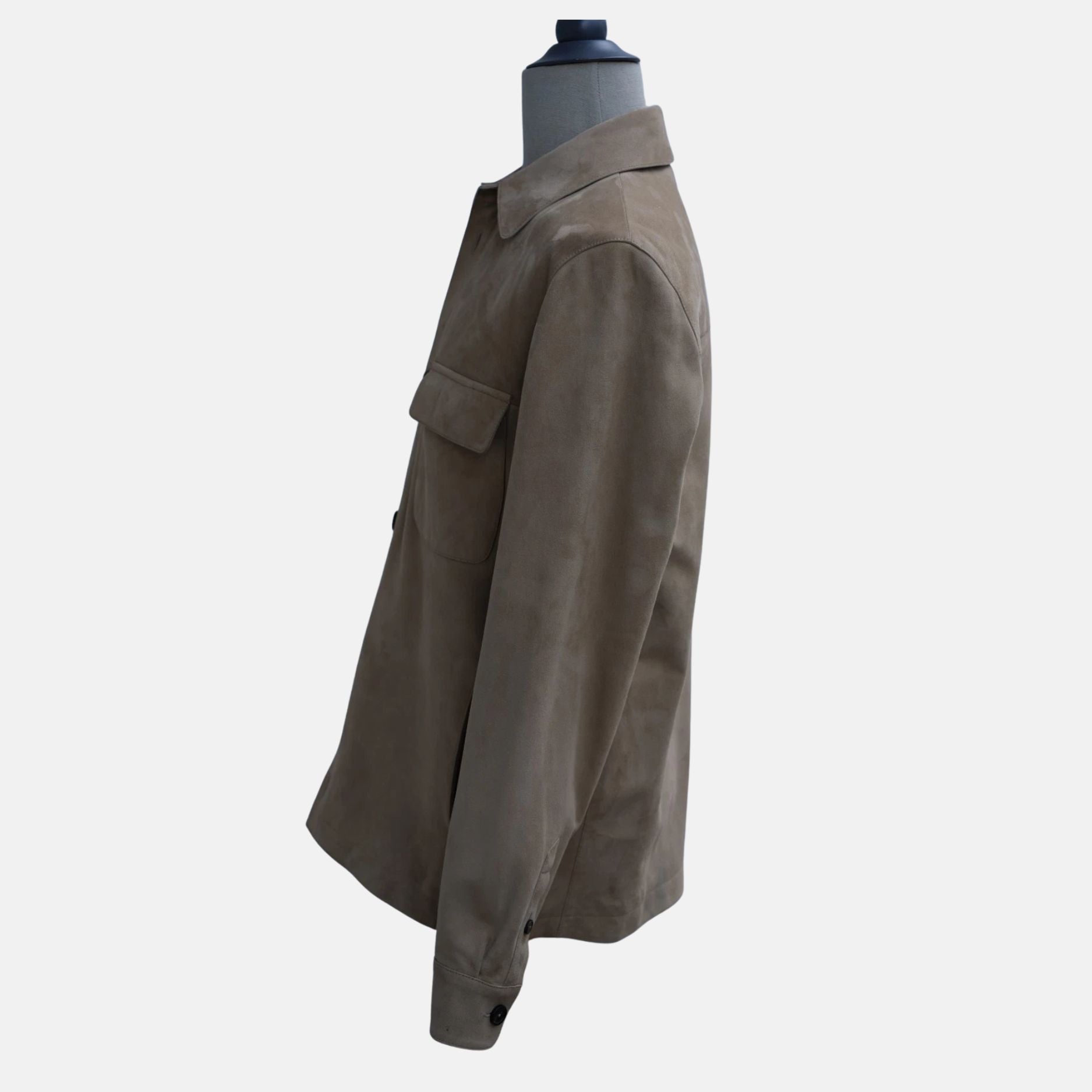 Beige Suede Overshirt Jacket (EU 48)