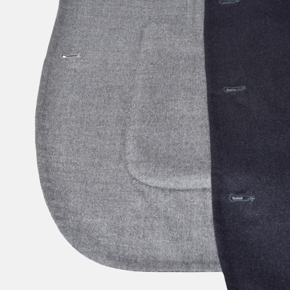 Navy/Grey Reversible Cashmere Blazer (EU 46)