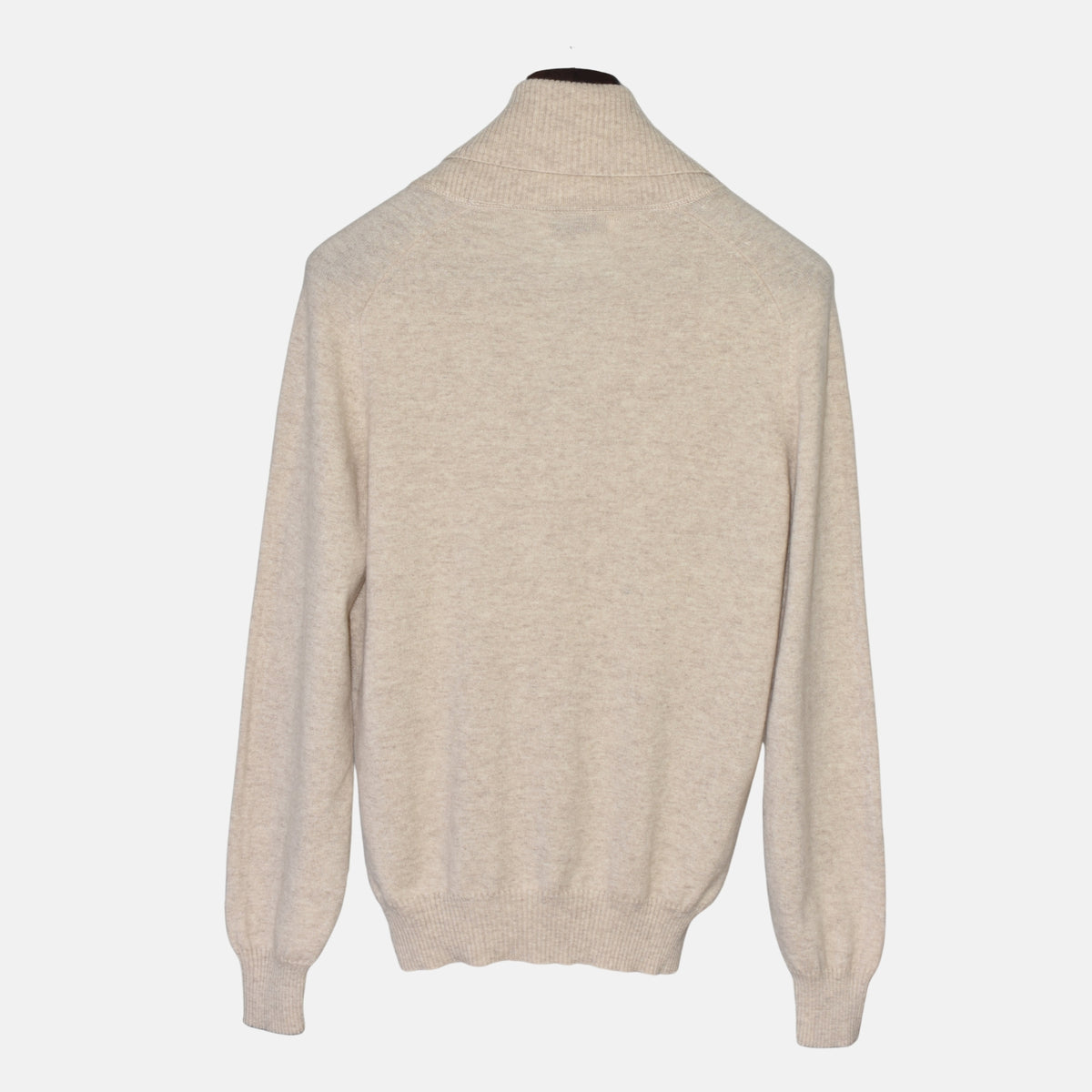 Beige Shawl Collar Sweater made of Cashmere (EU 50)