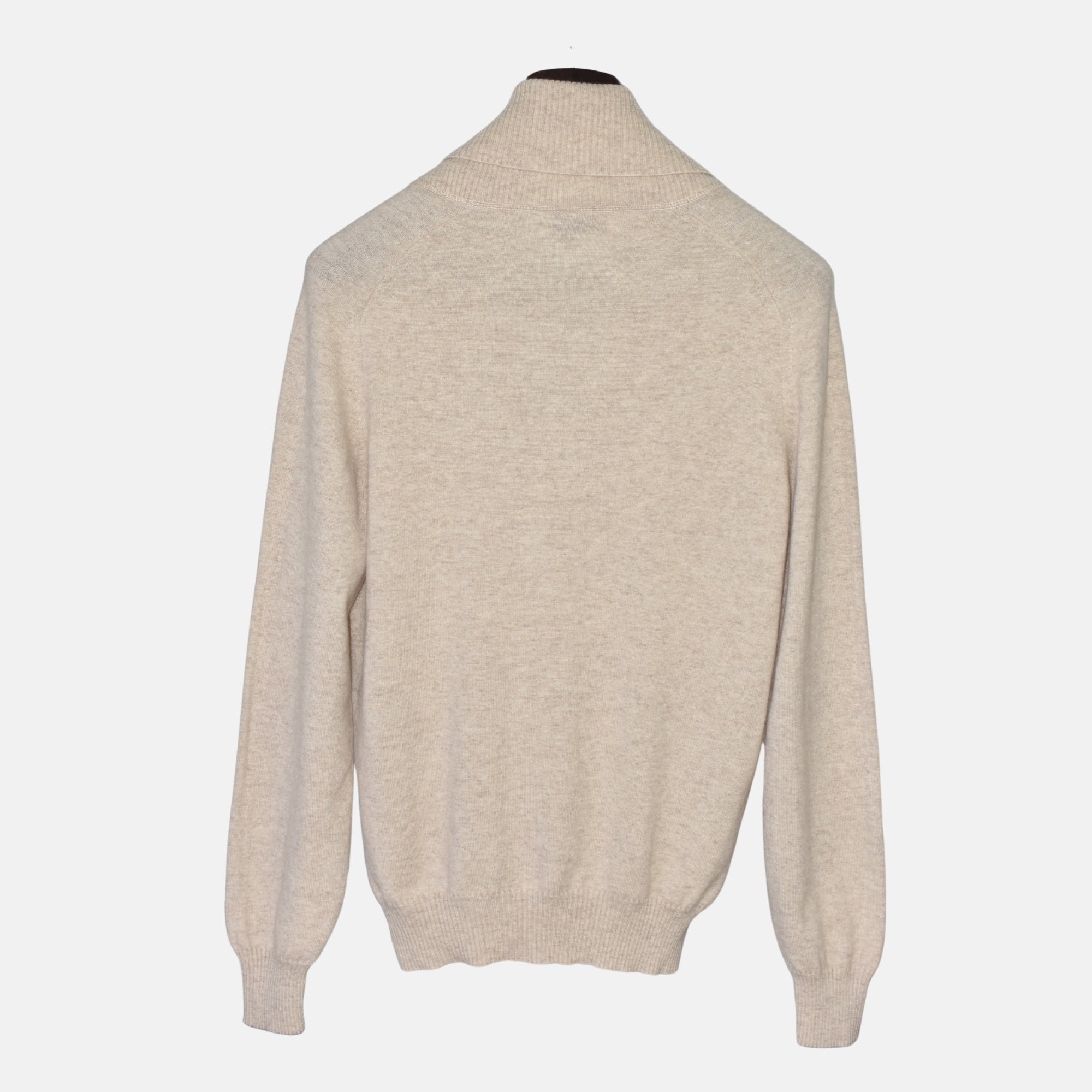 Beige Shawl Collar Sweater made of Cashmere (EU 50)