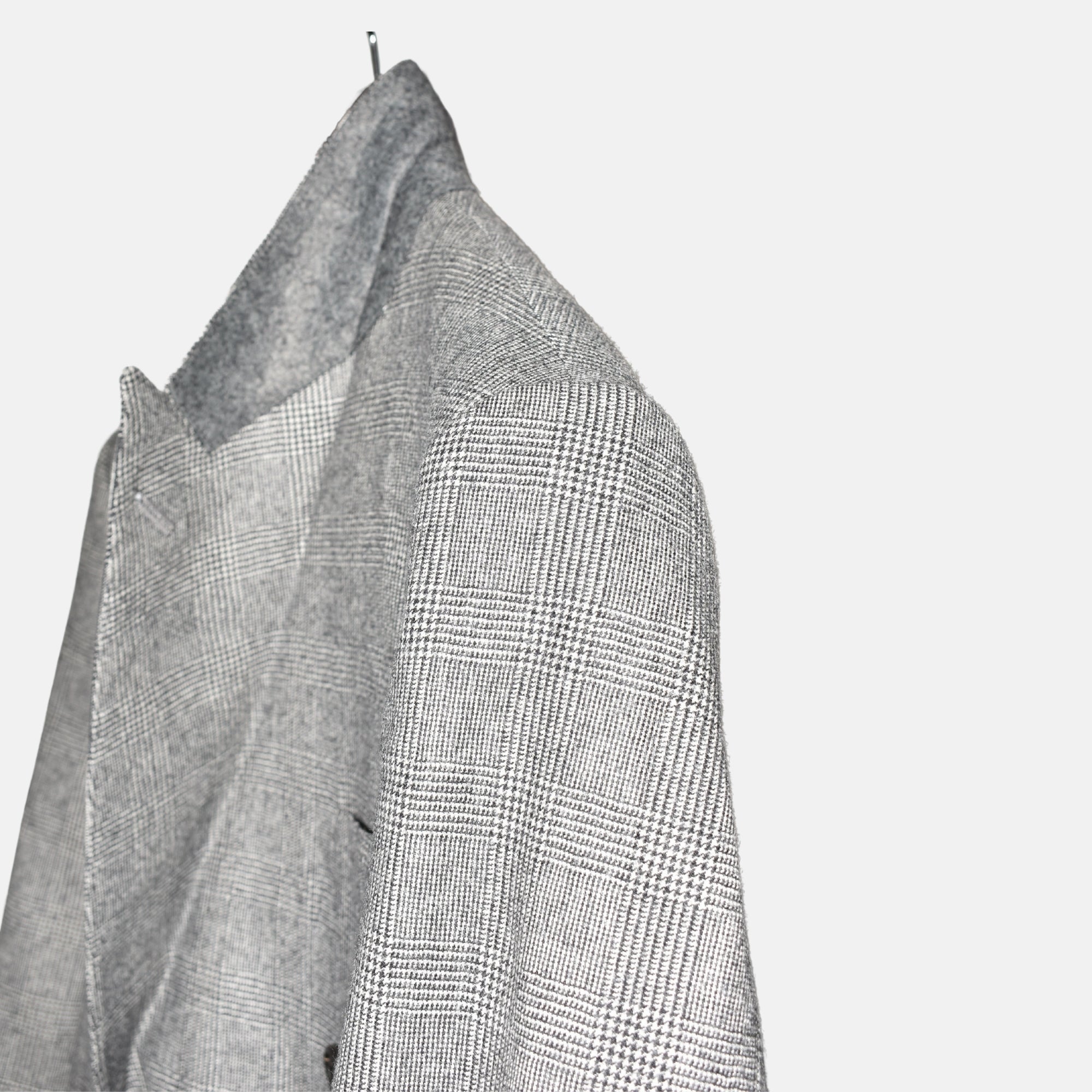 Black-White Checkered Suit made of Wool (EU 50)