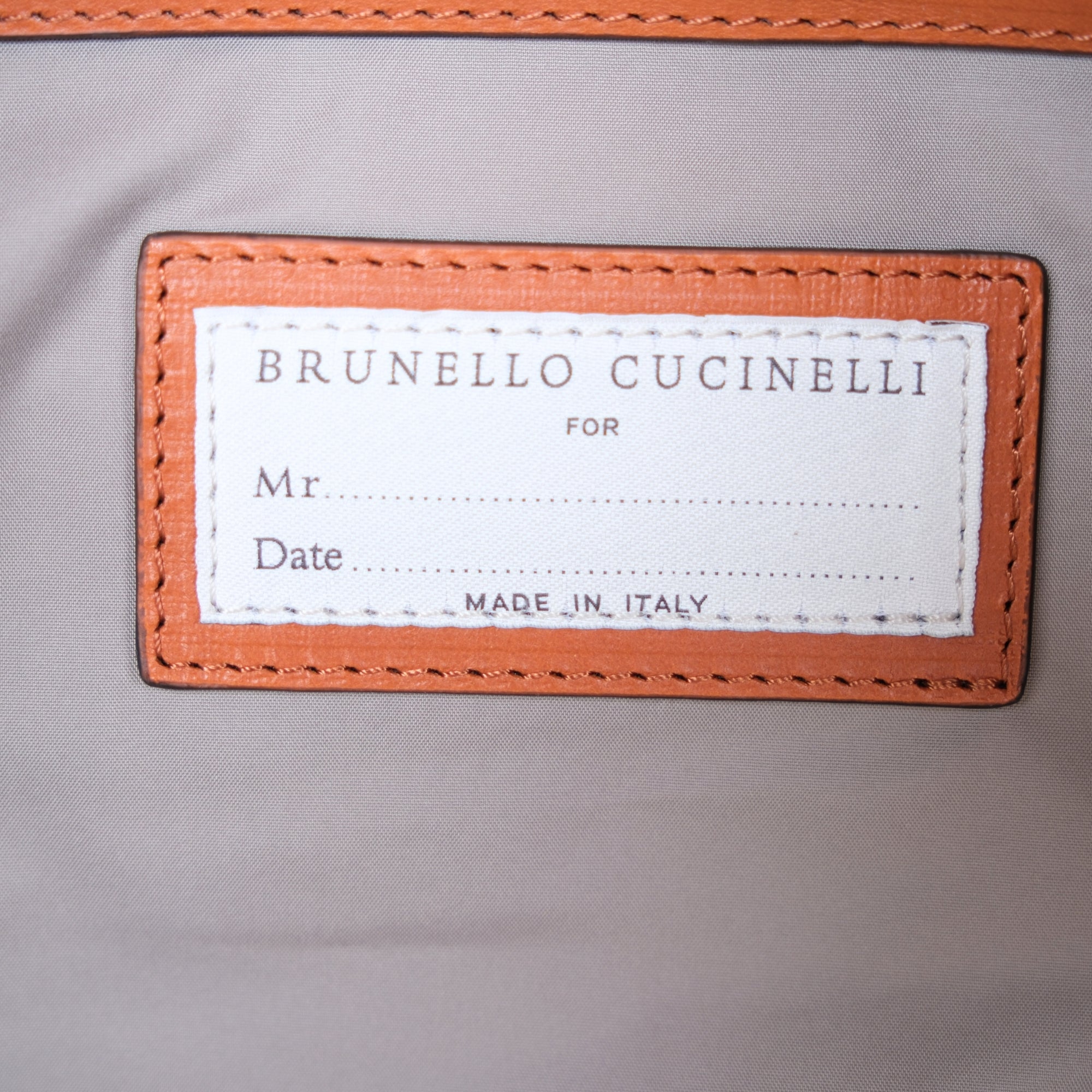 Ecru/Brown Weekender made of Leather