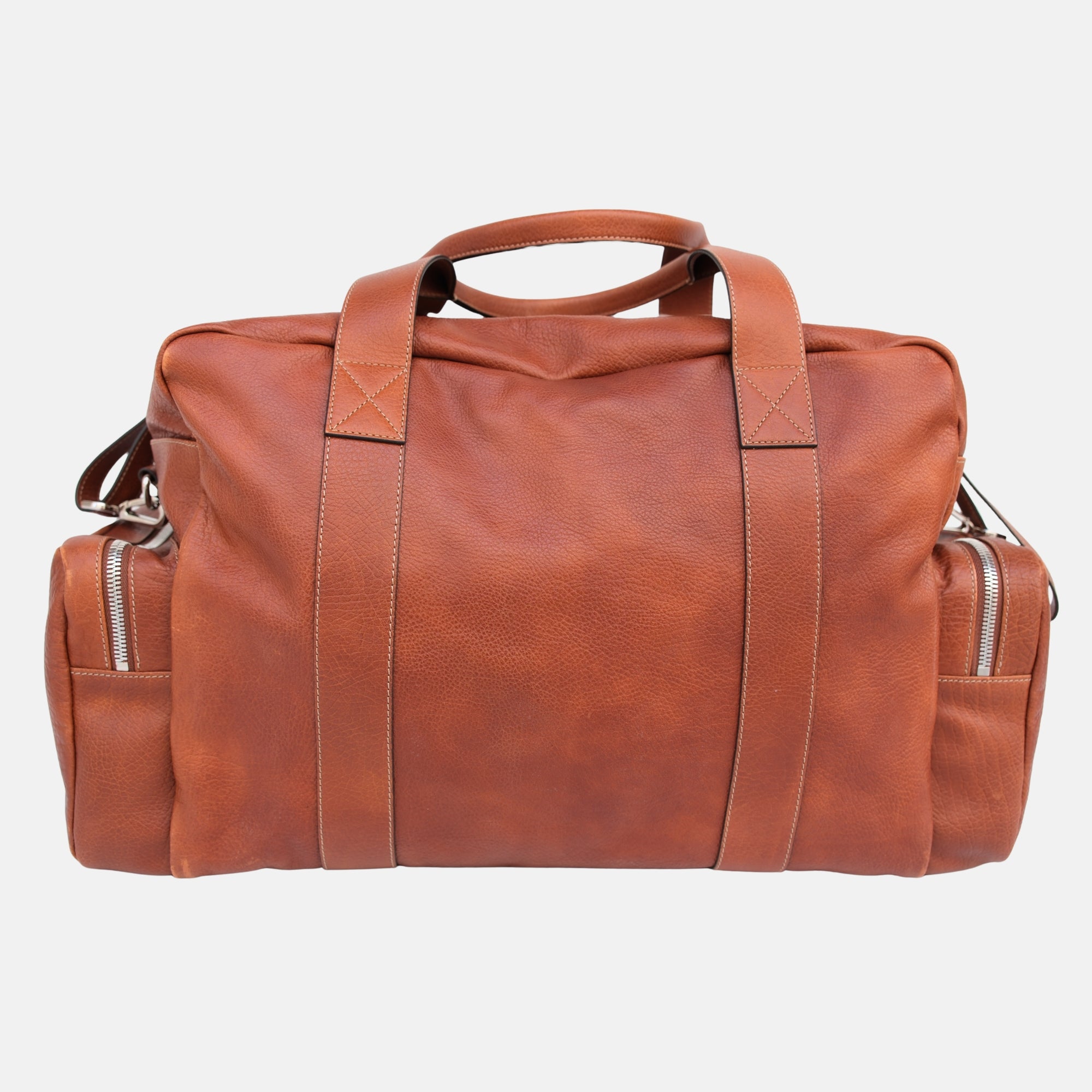 Brown Weekender made of Leather