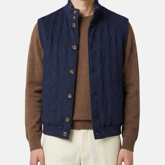 Navy Blue Vest made of Cashmere (S)