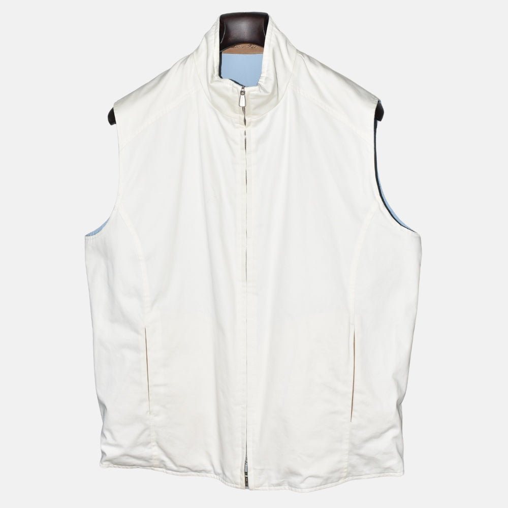 Light Blue-Offwhite Reversible Vest (XL)