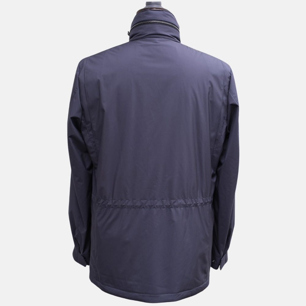 Navy Blue Cashmere Lined "Traveller" Jacket