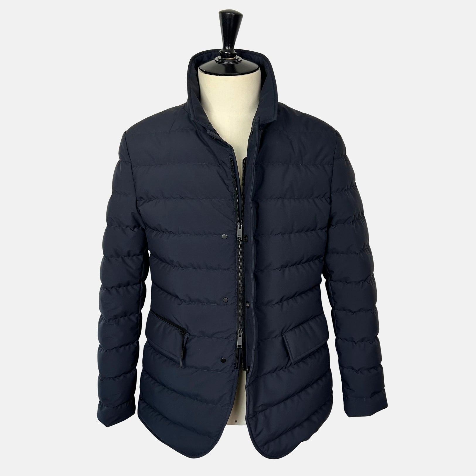 Navy Jacket made of Polyester/Leather Details (EU 50)