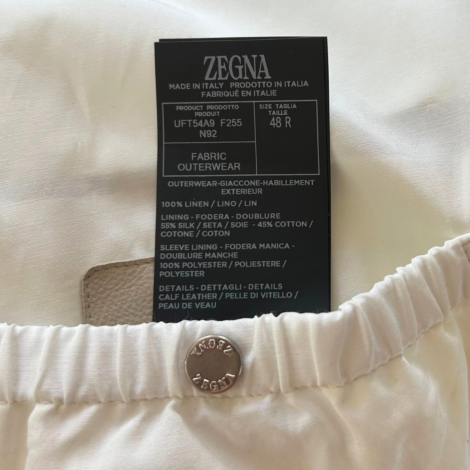Ecru Melange Linen Jacket (EU 48)
