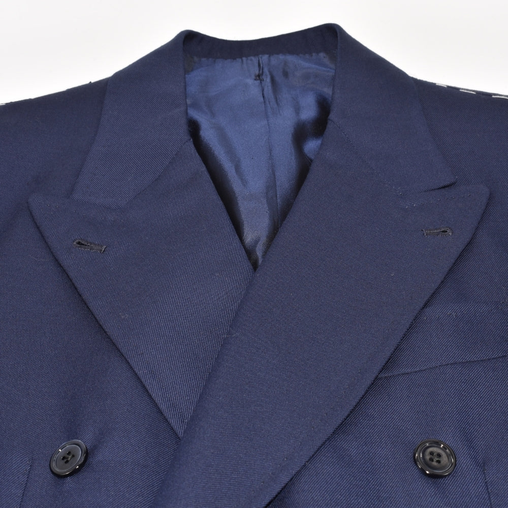Navy Double Breasted Wool Blazer (EU 52)
