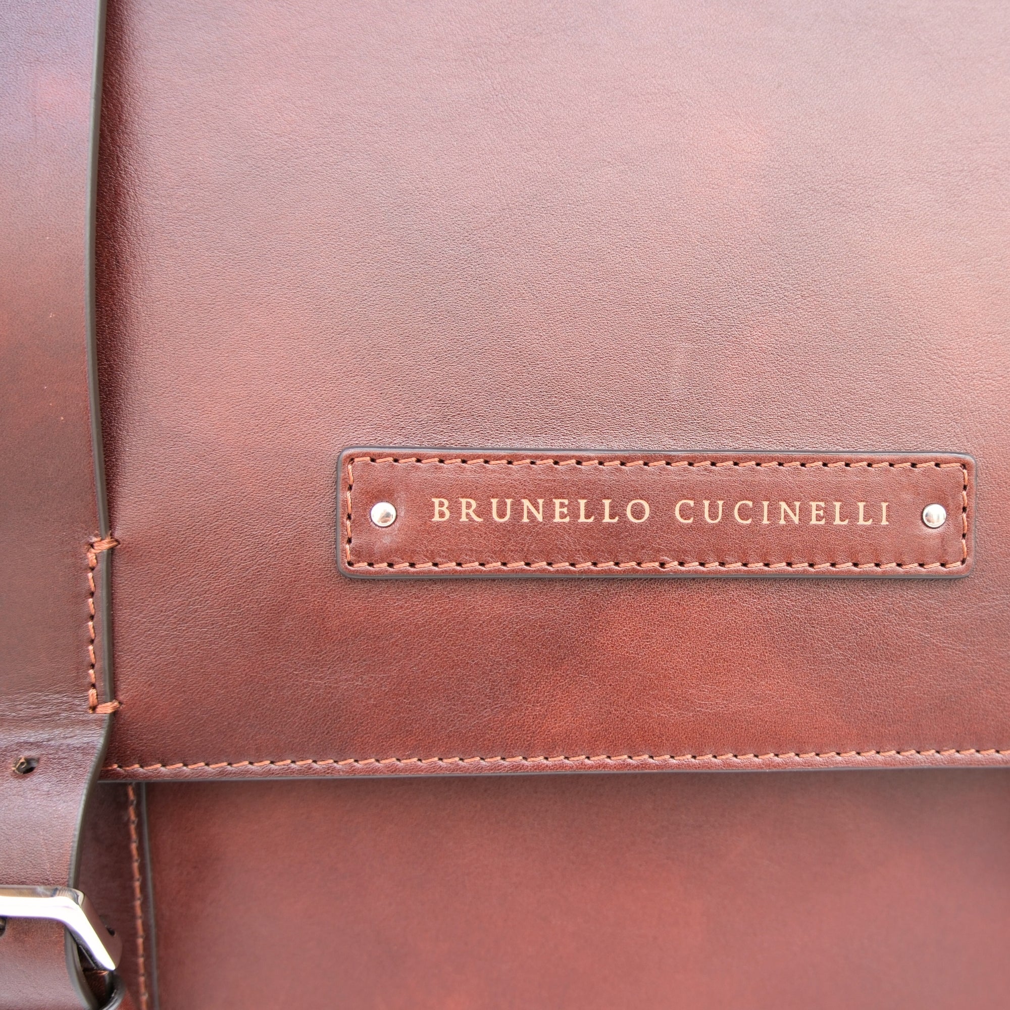 Brown Briefcase made of Leather