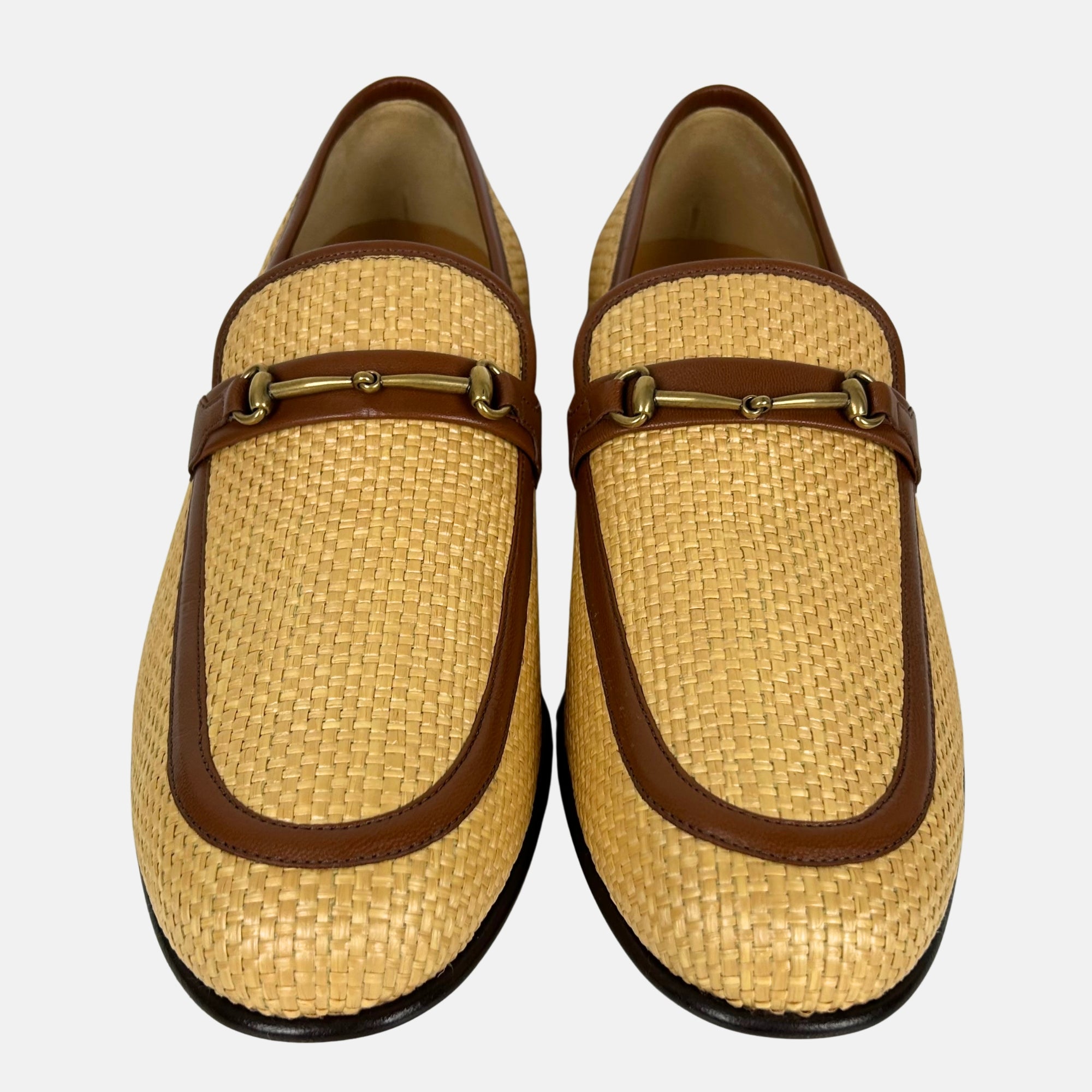 Natural/Brown Loafer made of Straw/Leather (EU 45.5), (EU 46.5)