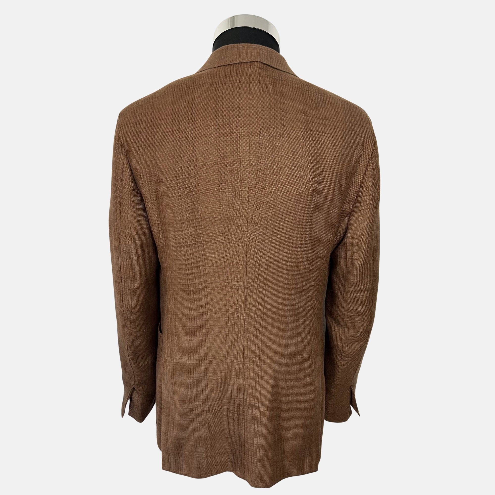Brown Patterned Blazer made of Cashmere/Silk/Linen (EU 48)