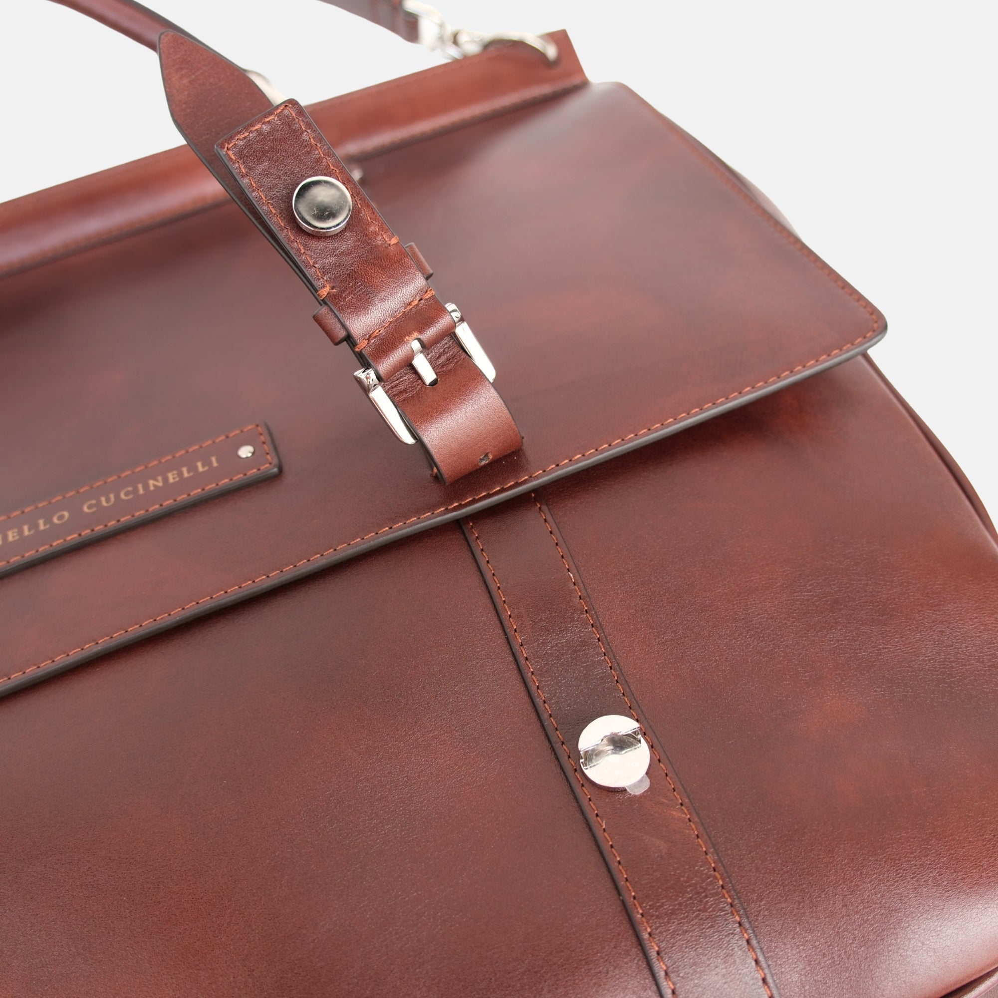 Brown Briefcase made of Leather