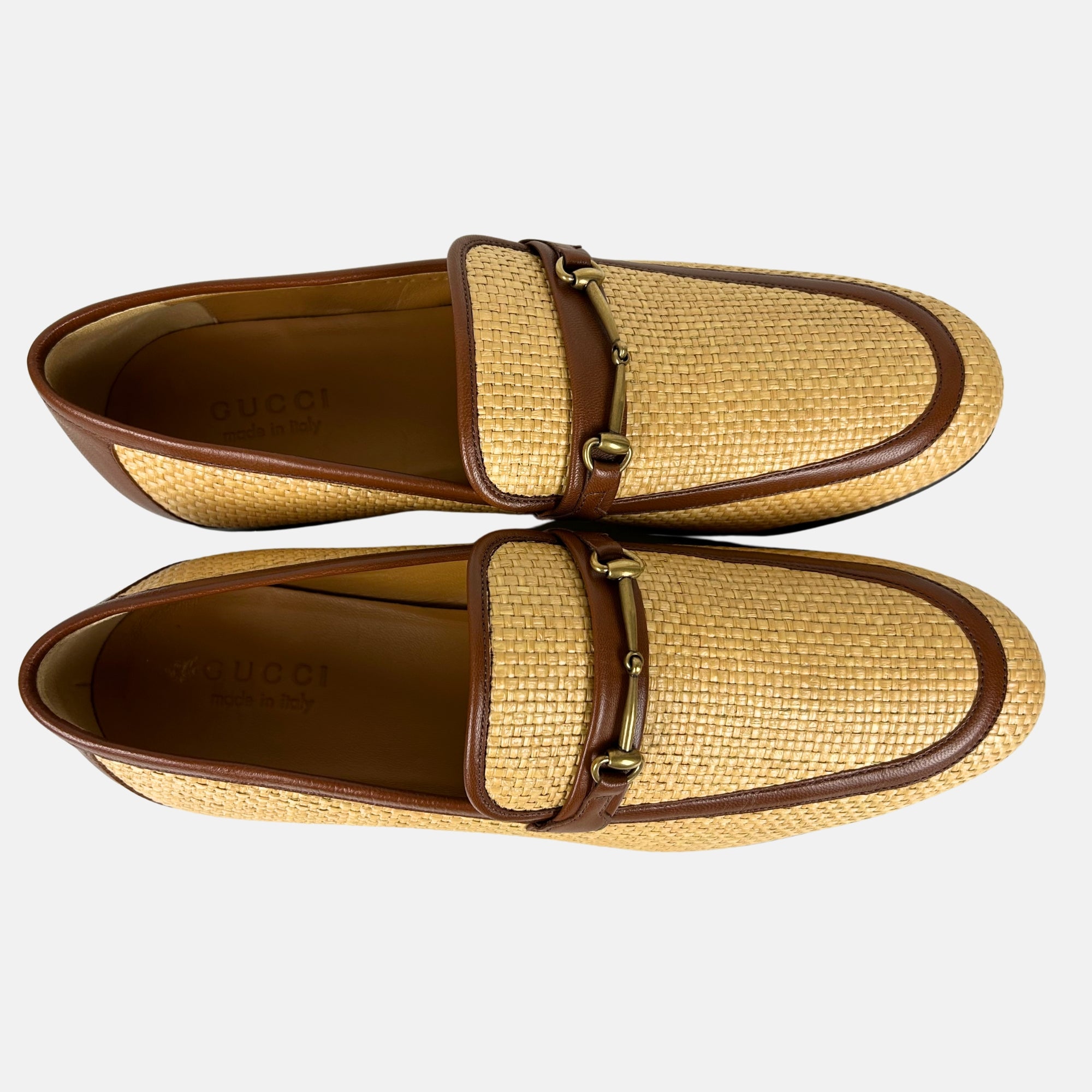 Natural/Brown Loafer made of Straw/Leather (EU 45.5), (EU 46.5)