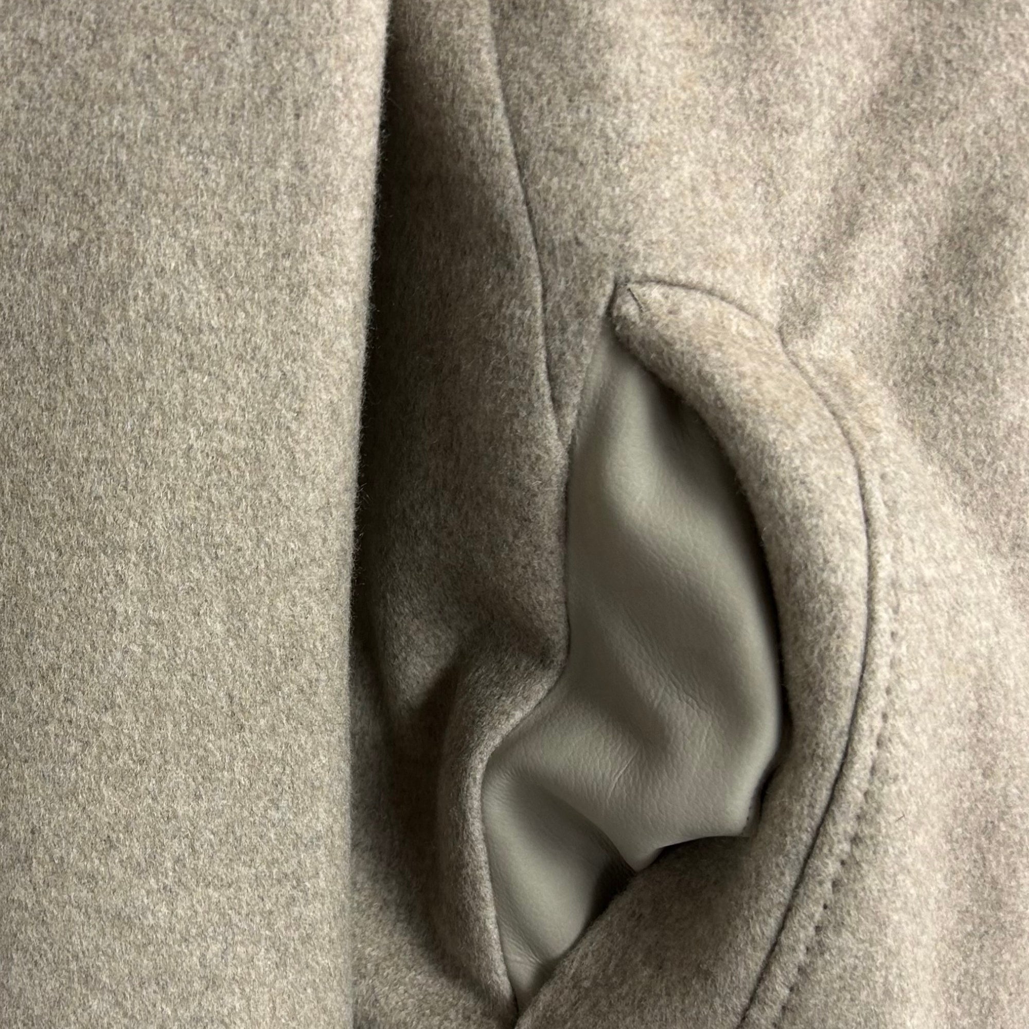 Greige Melange Coat made of Cashmere (EU 52)