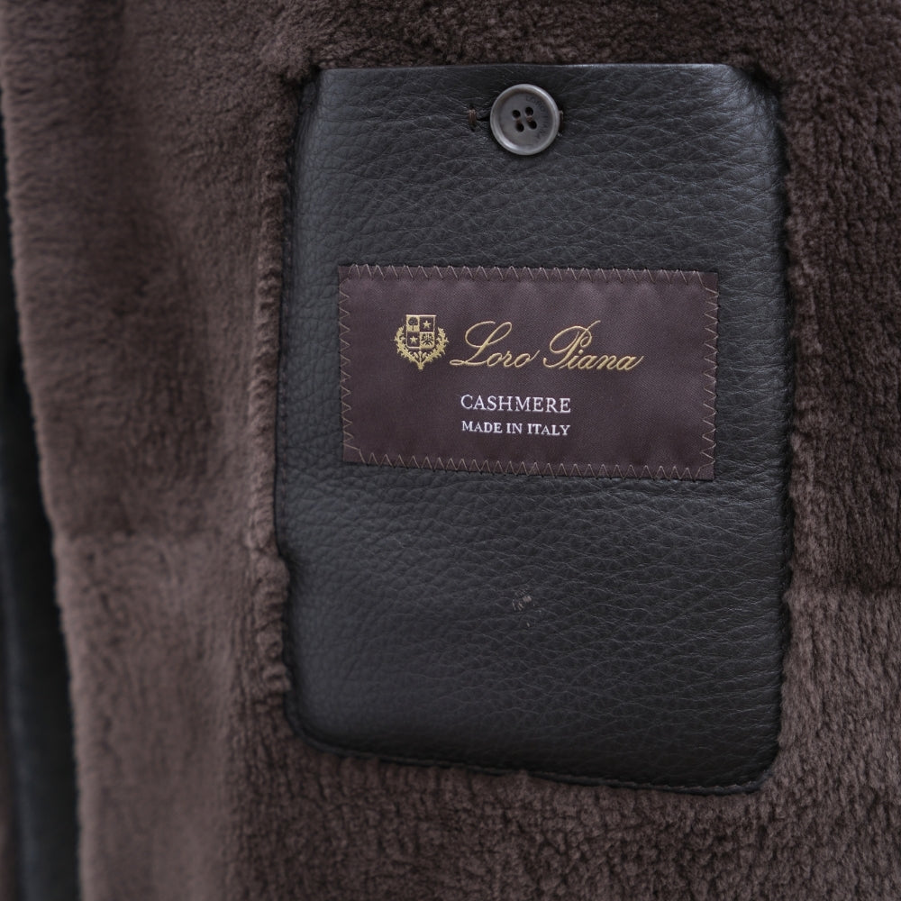 Grey Cashmere Coat with Mink Lining (M)