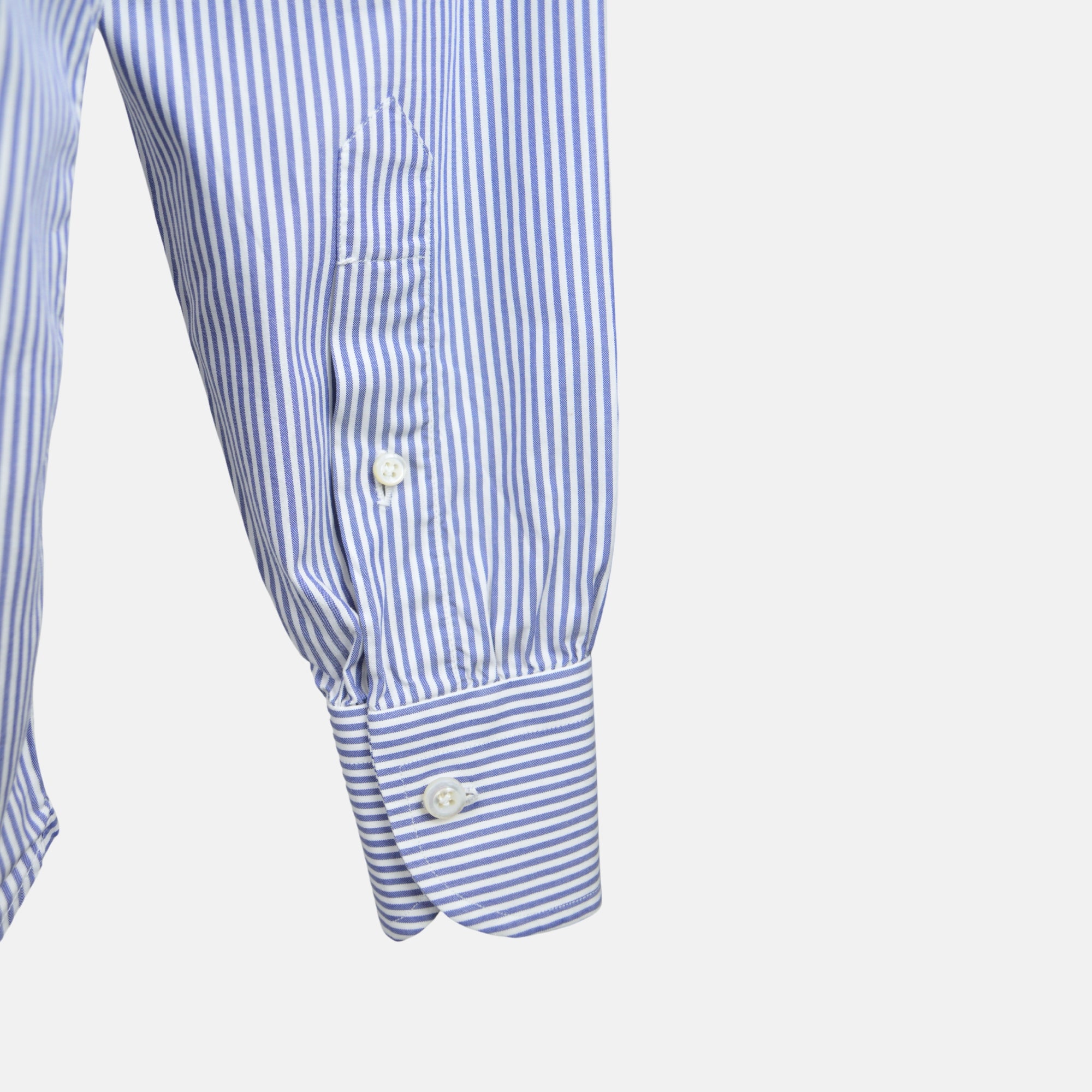 Blue/White Stripe Shirt made of Cotton (38)