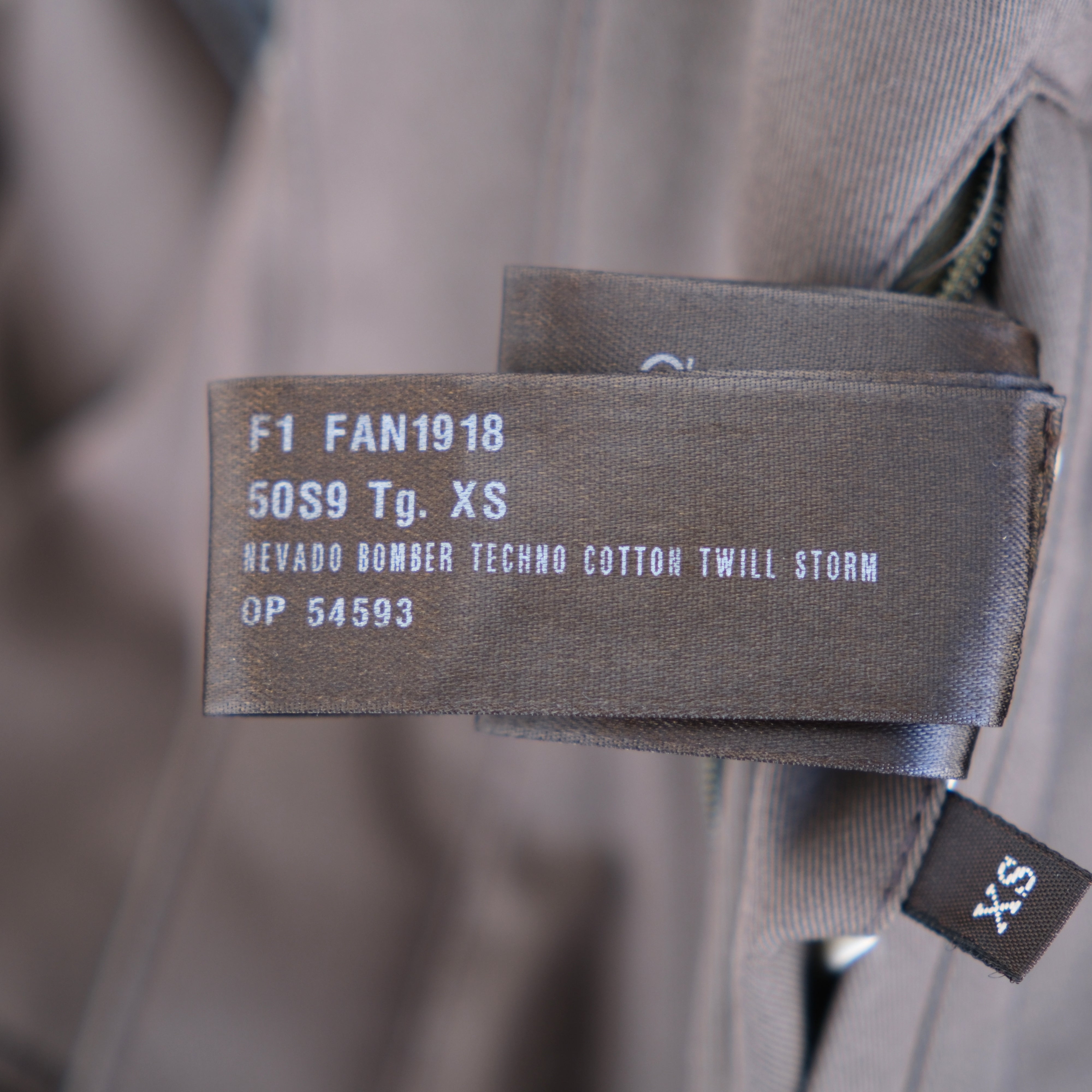 Brown Storm System Jacket made of Cotton/Polyamide with Leather Details (XS)