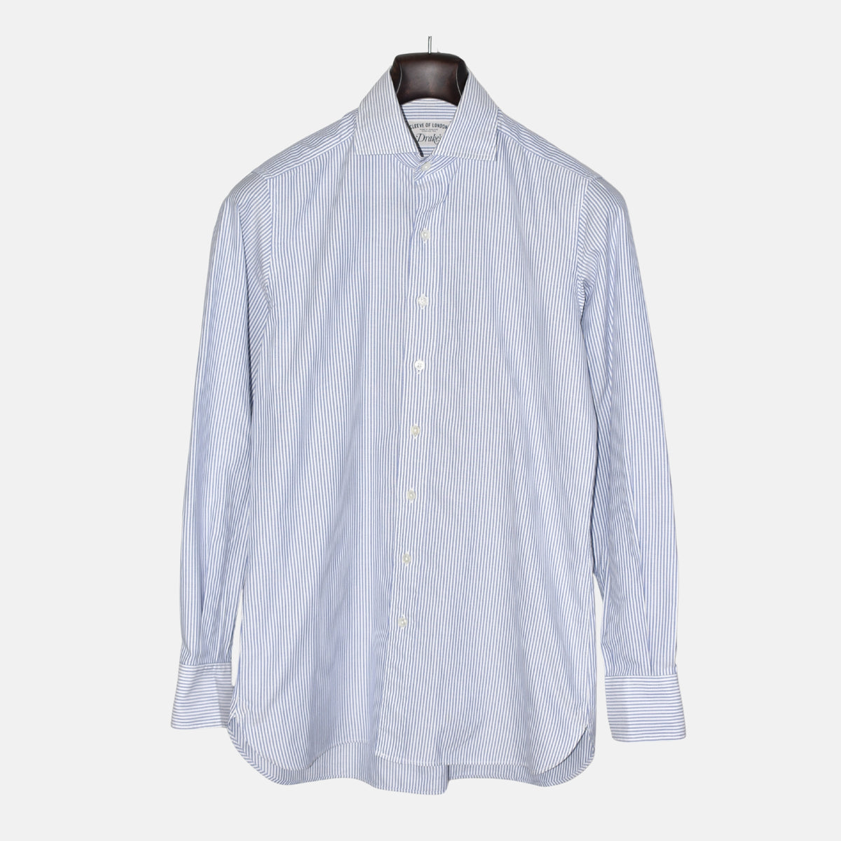 Blue-White Striped Shirt made of Cotton (EU 39)