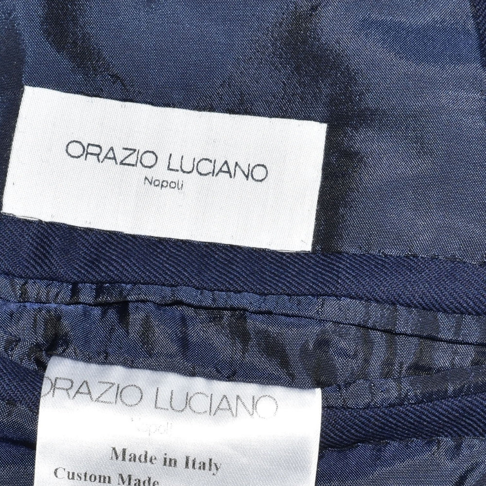 Navy Double Breasted Wool Blazer (EU 52)