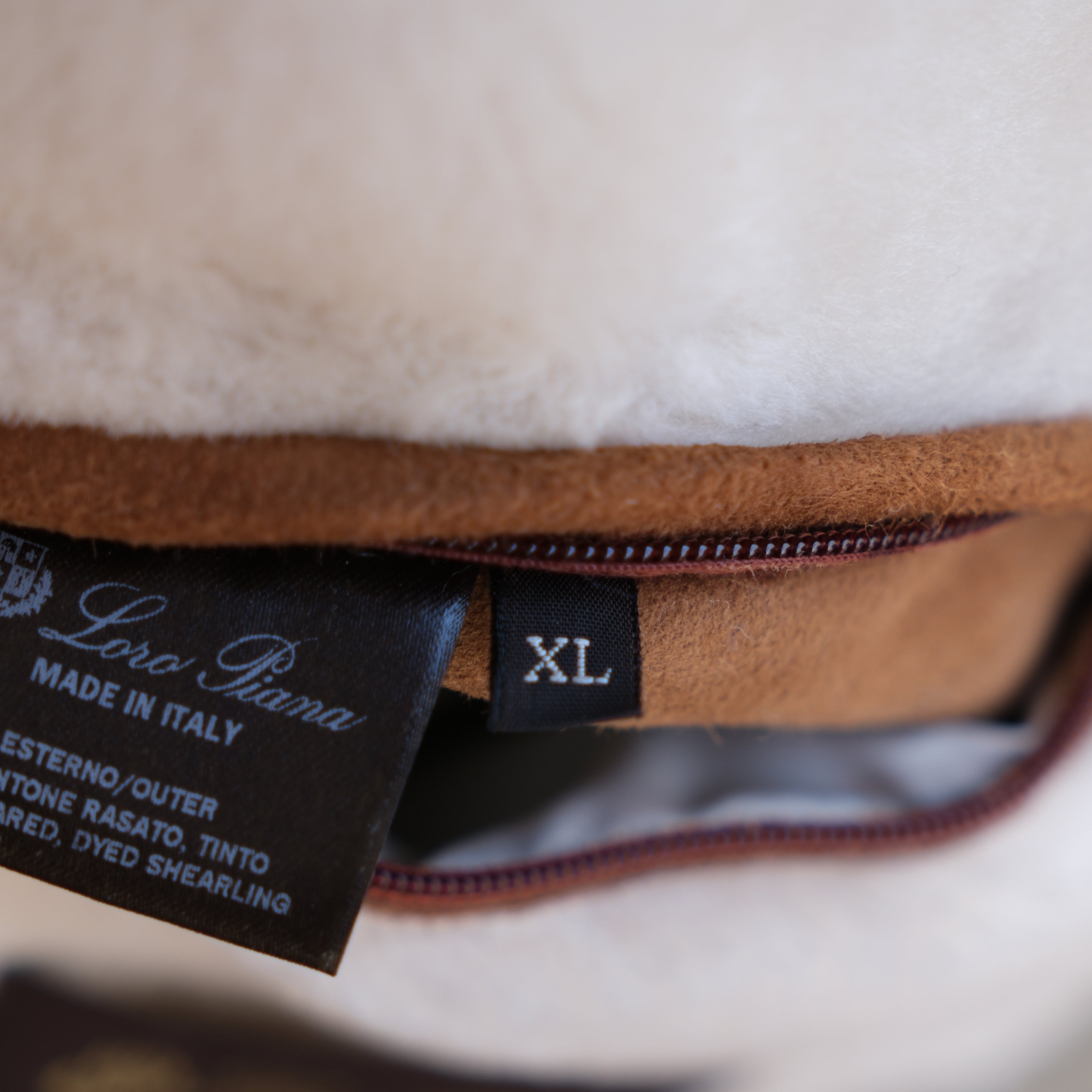 Brown Shearling Pea Coat (XL)