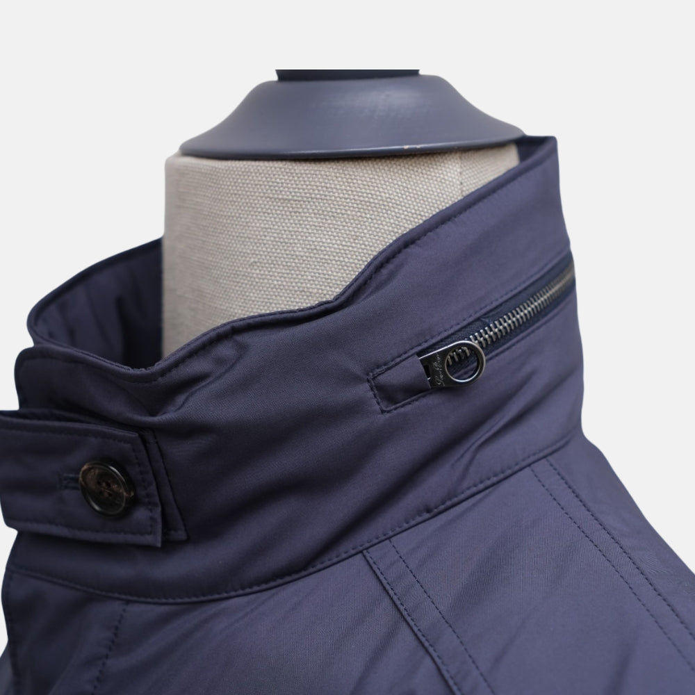 Navy Blue Cashmere Lined "Traveller" Jacket