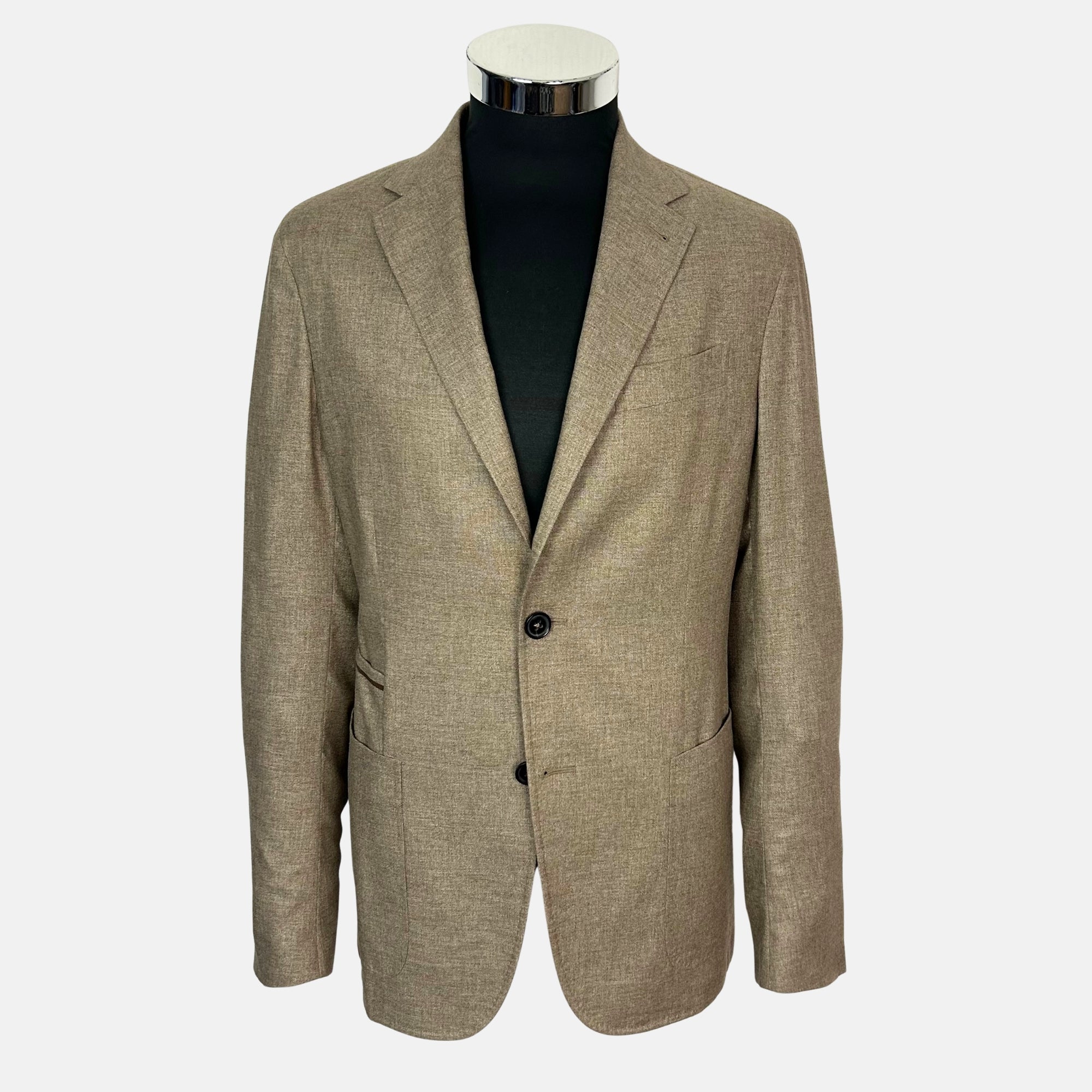 Beige Melange Blazer made of Silk/Cashmere (EU 48)