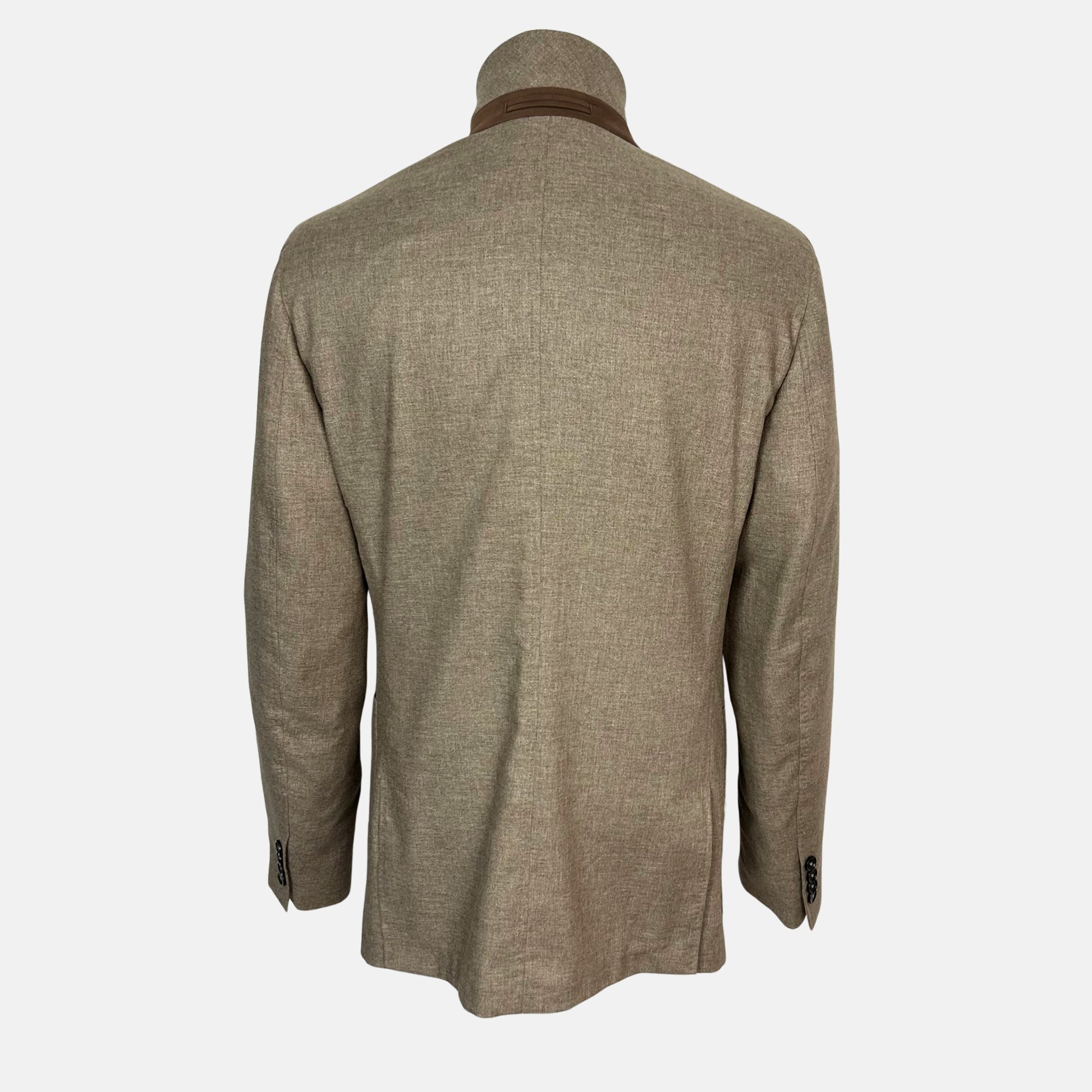 Beige Melange Blazer made of Silk/Cashmere (EU 48)