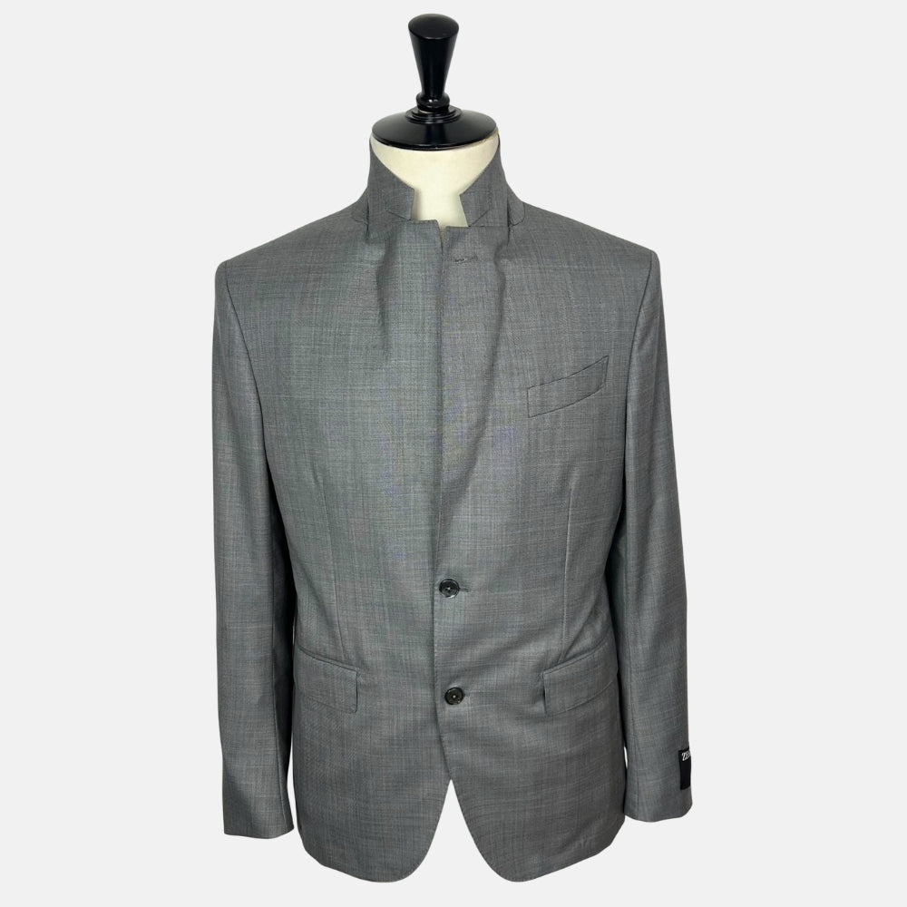 Gray Melange Suit made of Wool (EU 50)