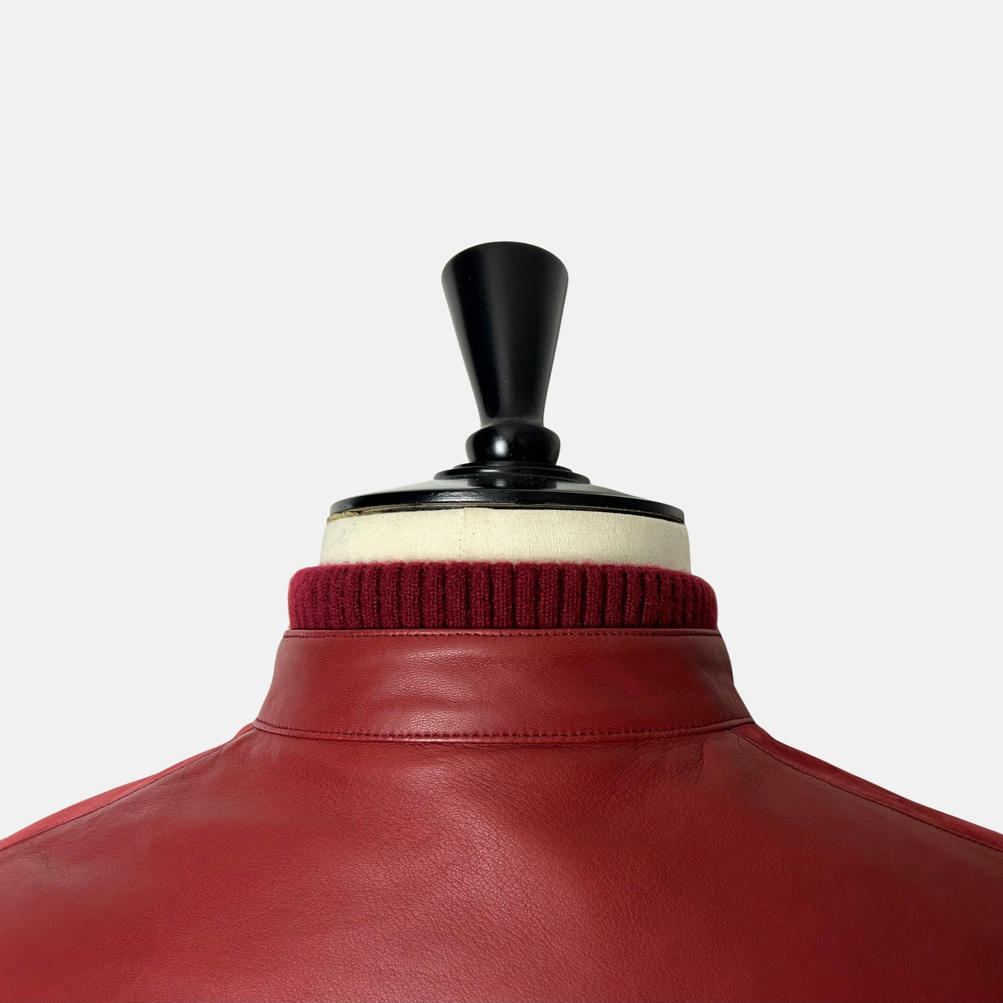 Red Biker Jacket made of Leather (XL)