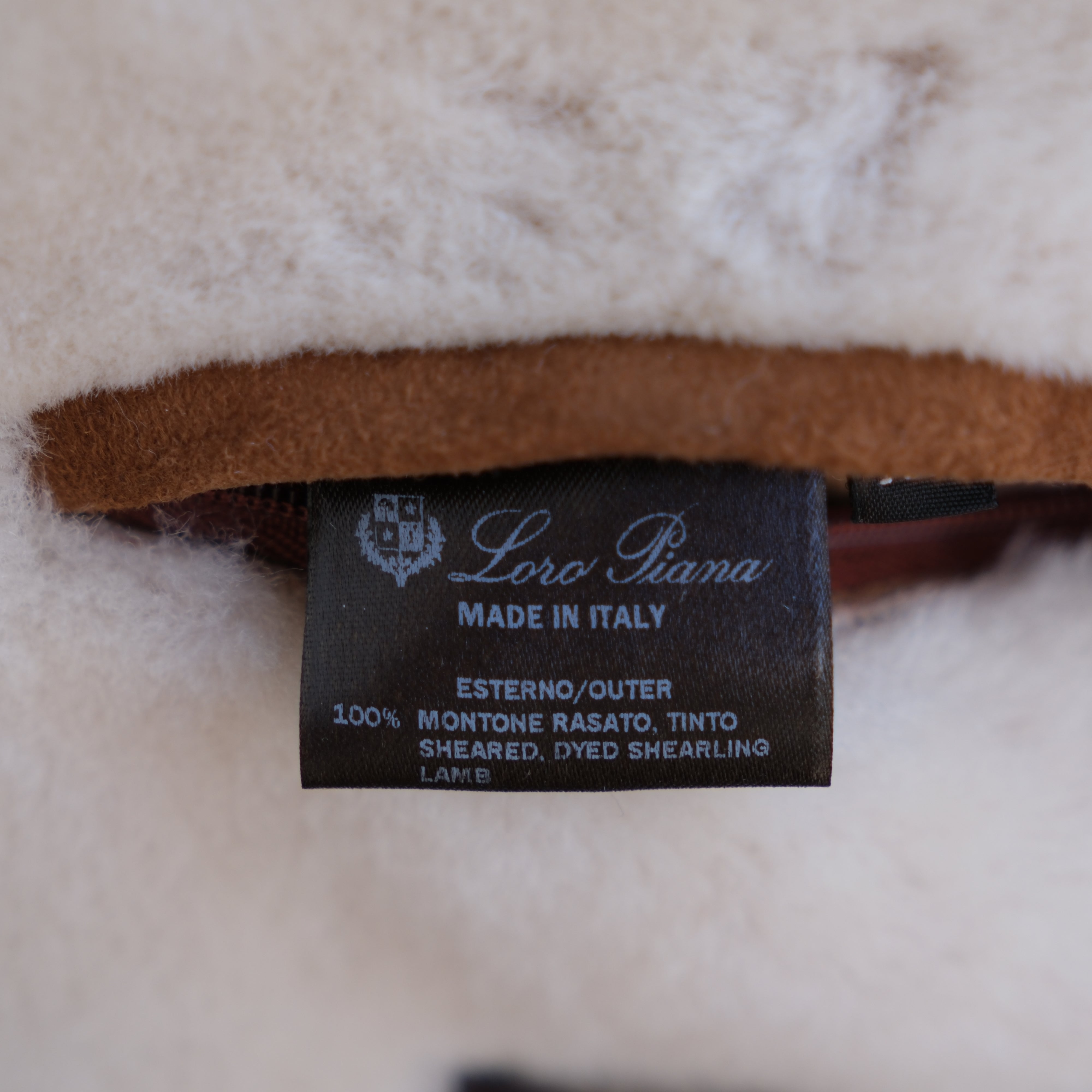 Brown Shearling Pea Coat (XL)