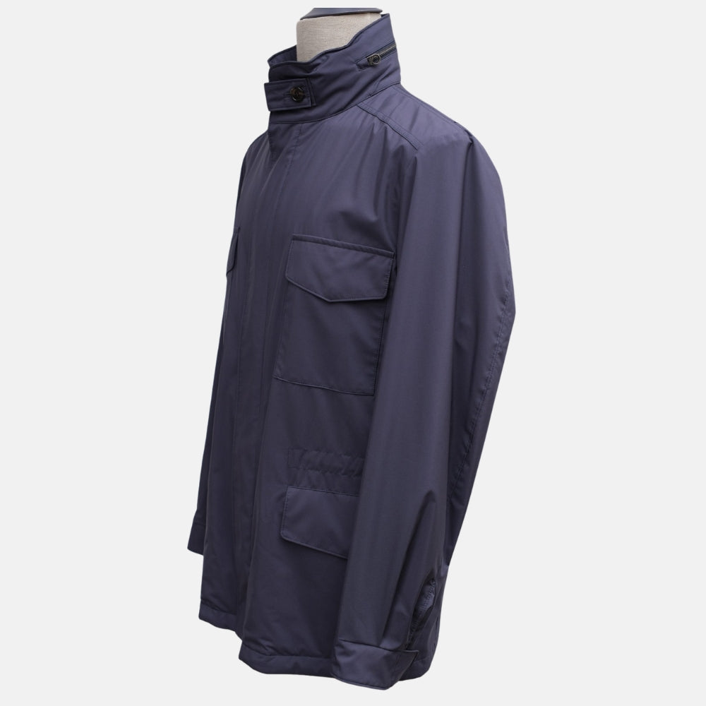 Navy Blue Cashmere Lined "Traveller" Jacket