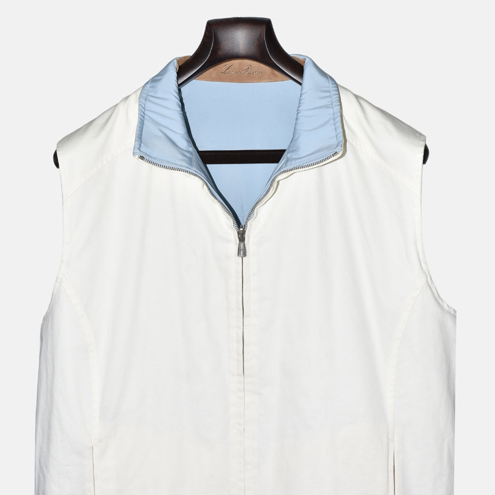 Light Blue-Offwhite Reversible Vest (XL)
