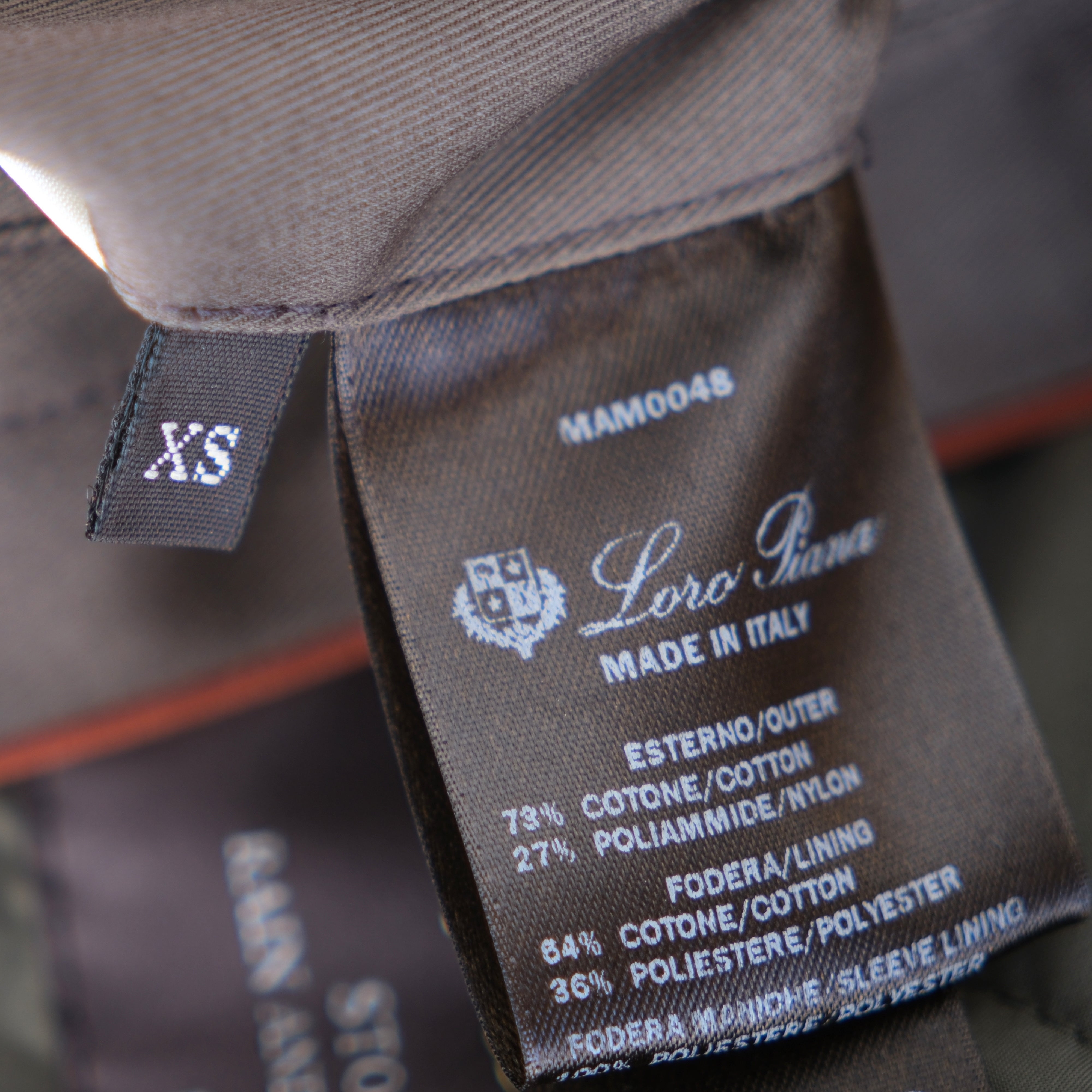 Brown Storm System Jacket made of Cotton/Polyamide with Leather Details (XS)