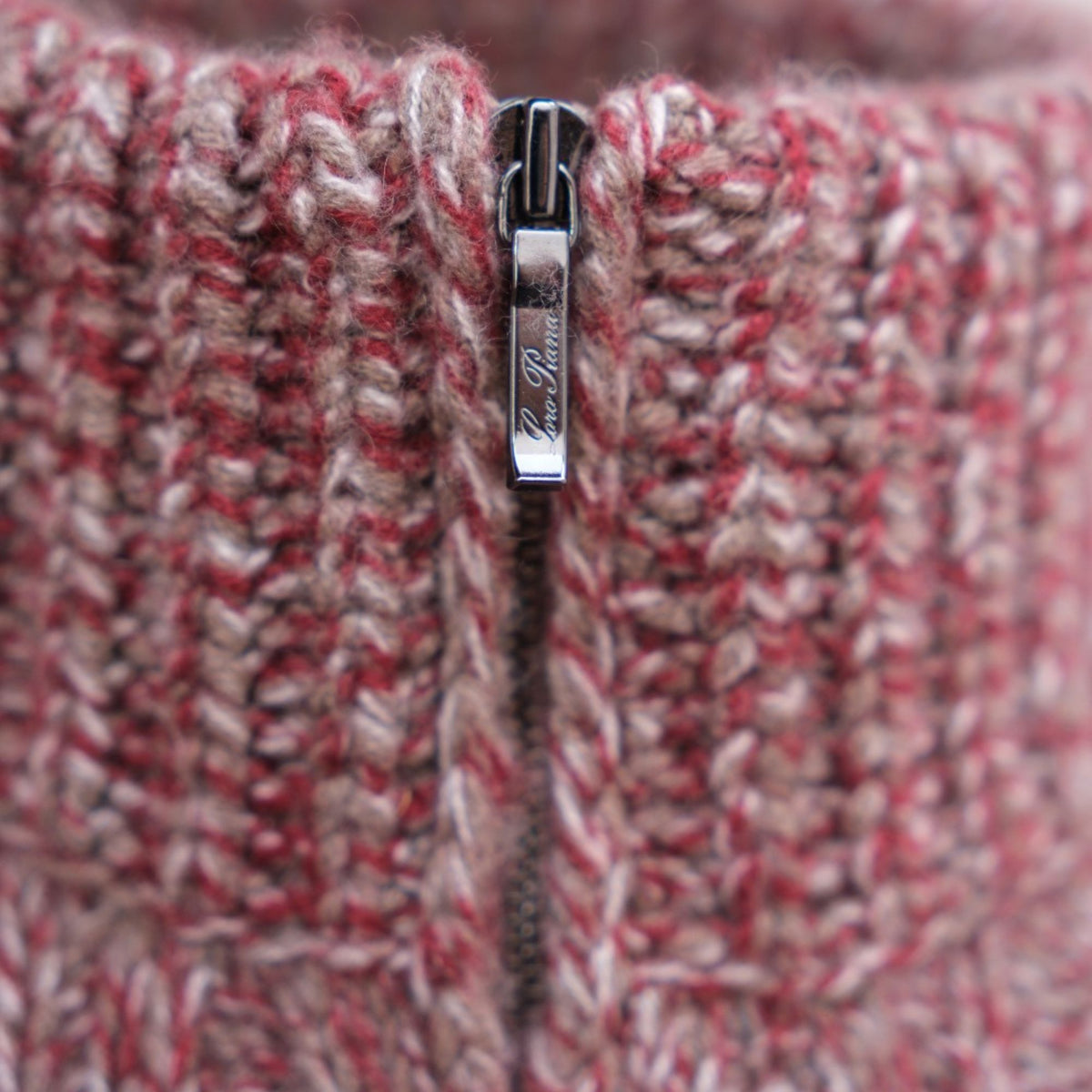 Red/Grey Patterned Jacket made of Baby Cashmere (EU 56)