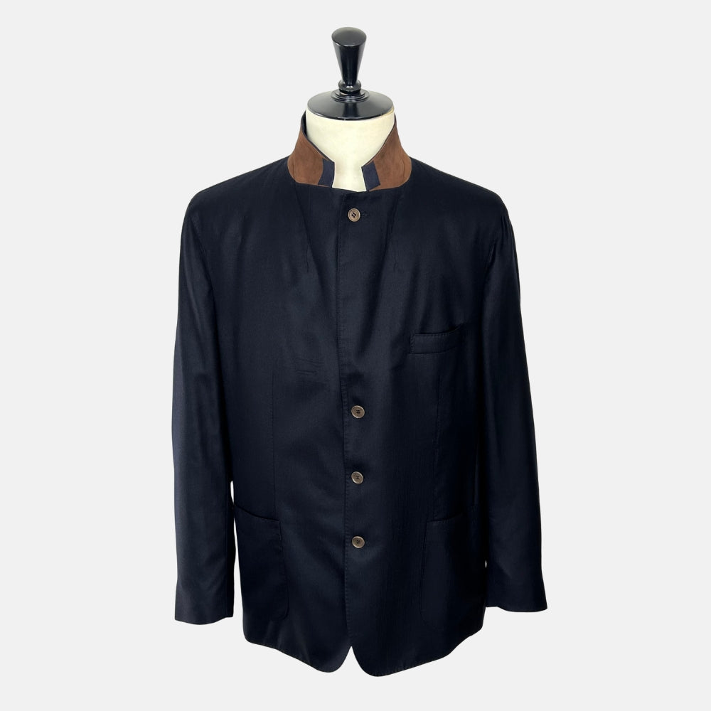Dark Navy Cashmere Blazer (3XL)