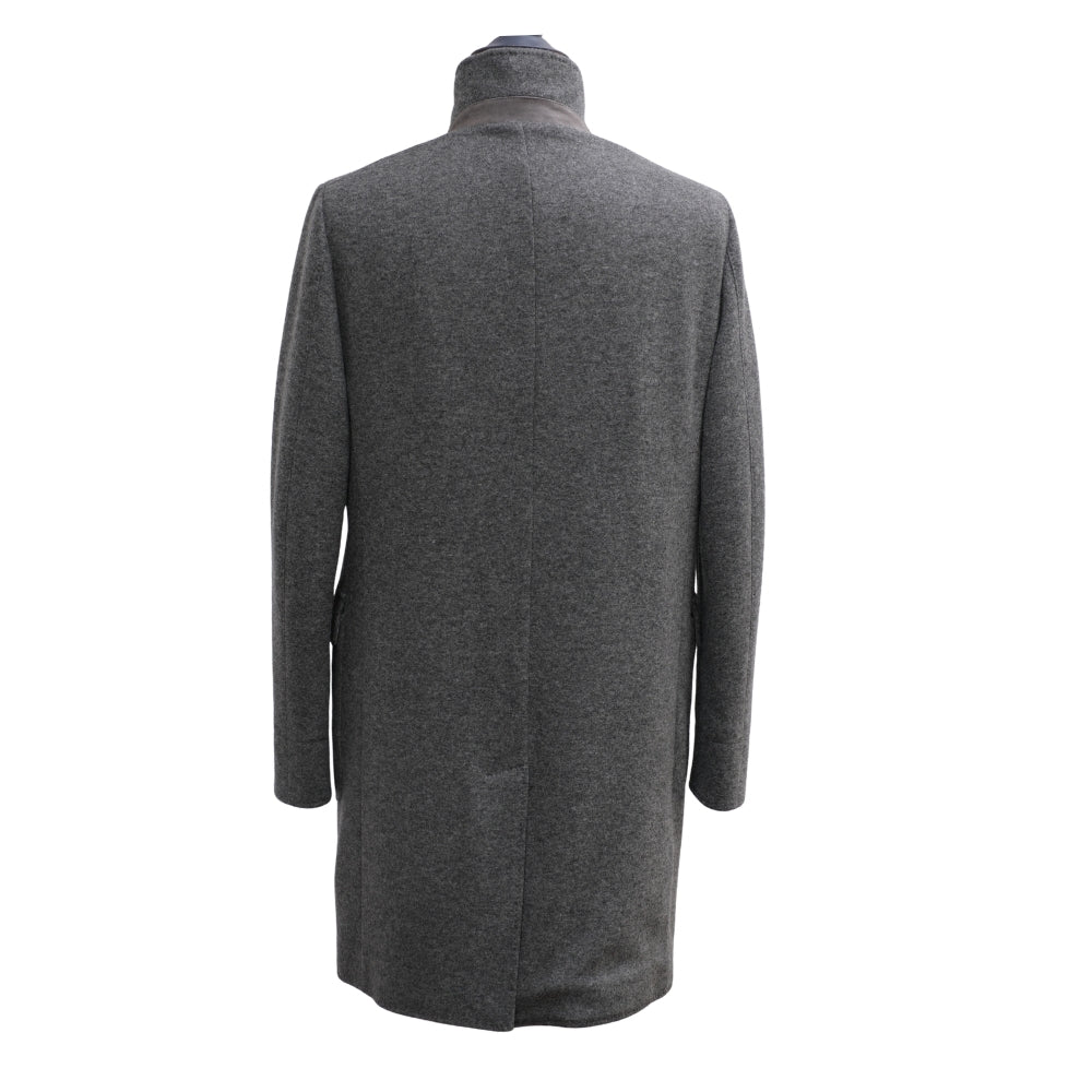 Grey Cashmere Coat with Mink Lining (M)