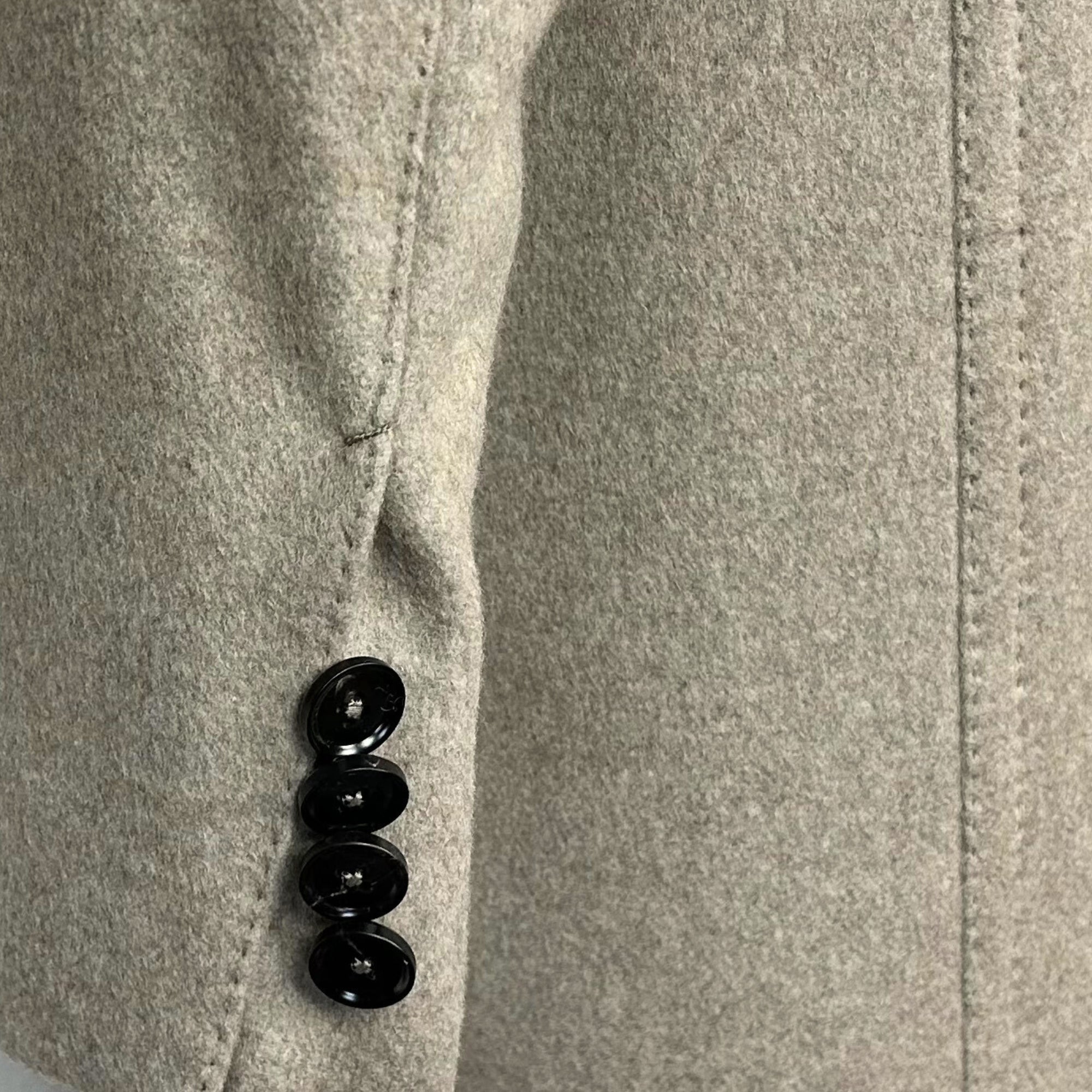 Greige Melange Coat made of Cashmere (EU 52)