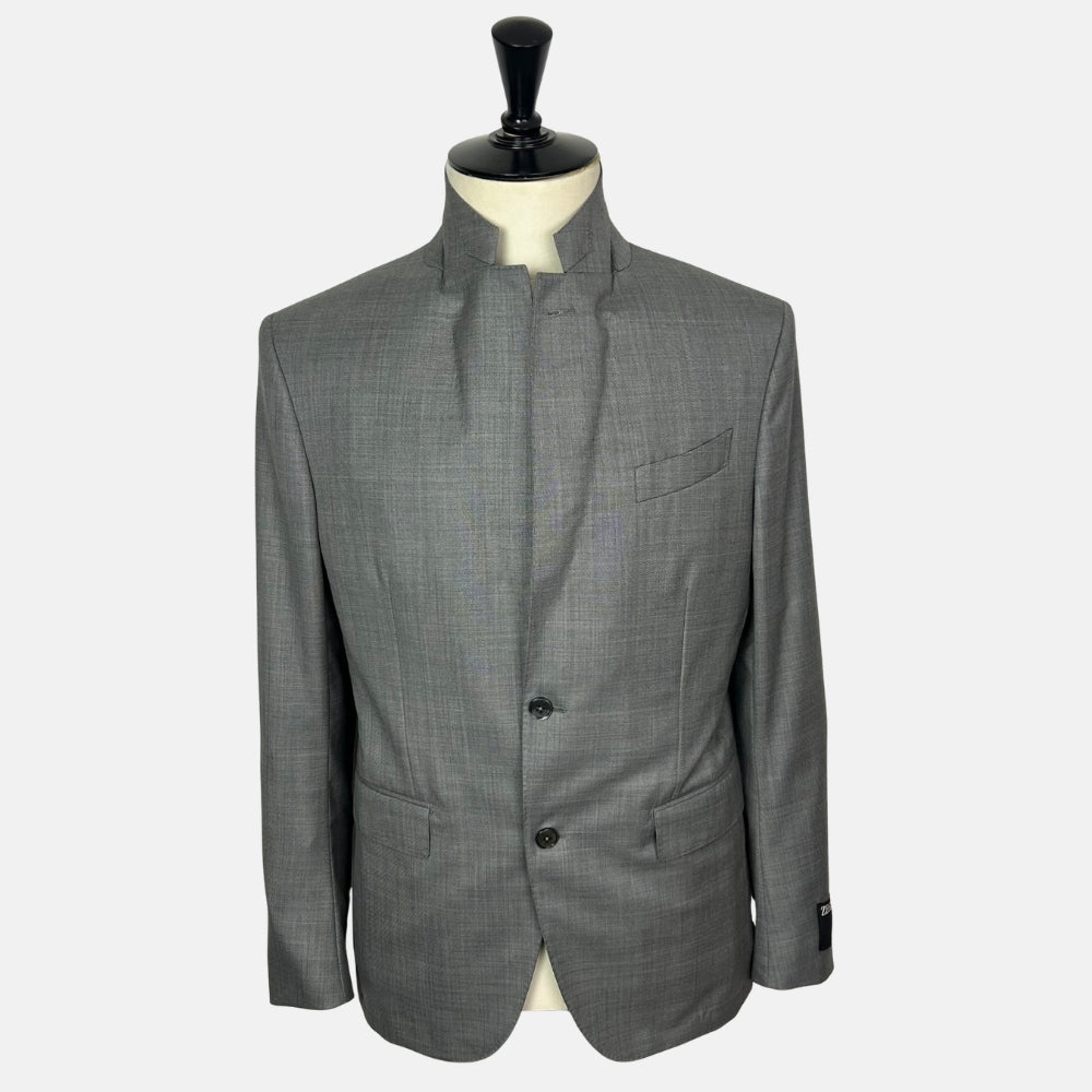 Gray Melange Suit made of Wool (EU 50)