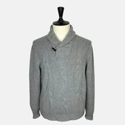 Grey Shawl Collar Sweater made of Baby Cashmere (EU 54)