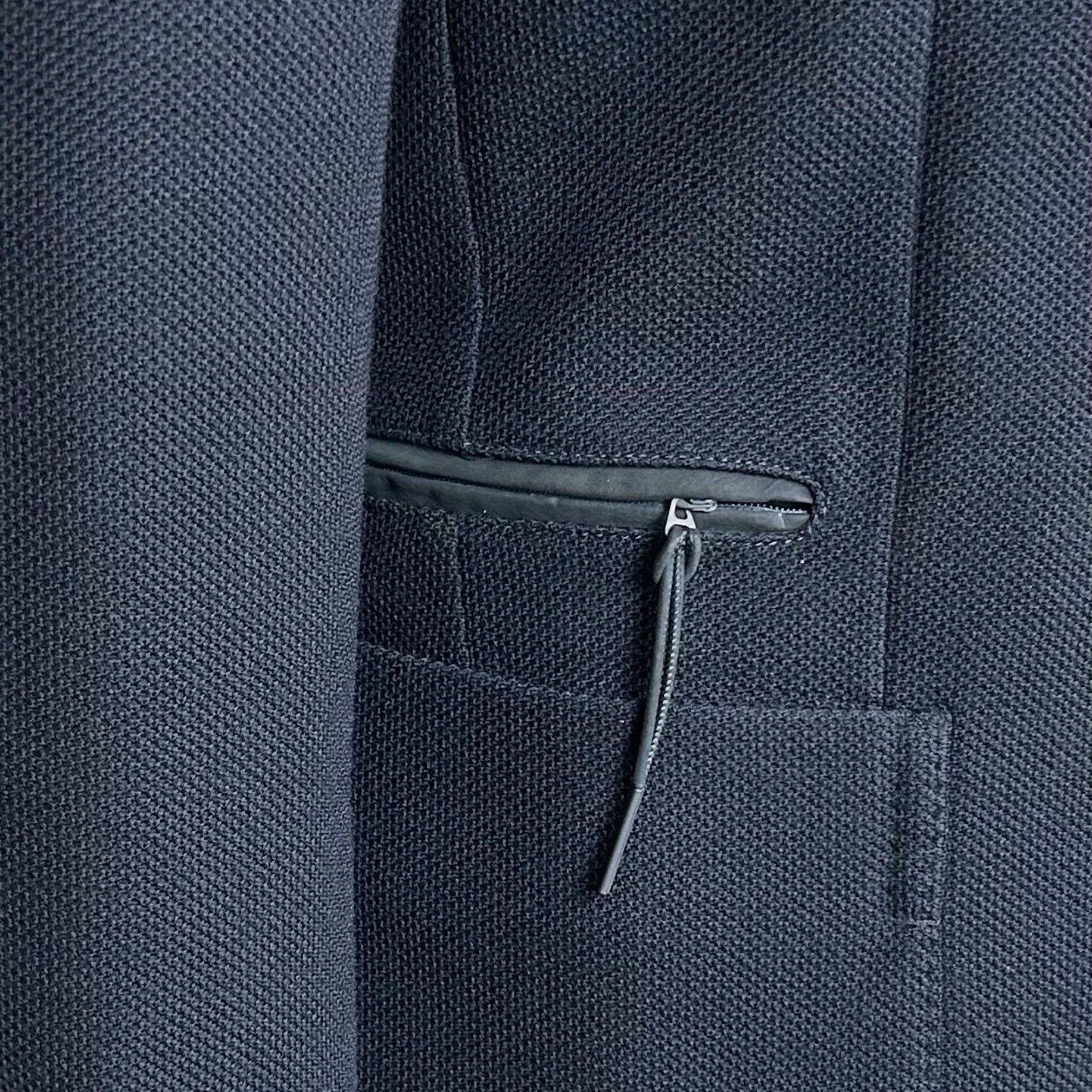 Navy Blazer with Vest made of Wool/Cotton (EU 50)