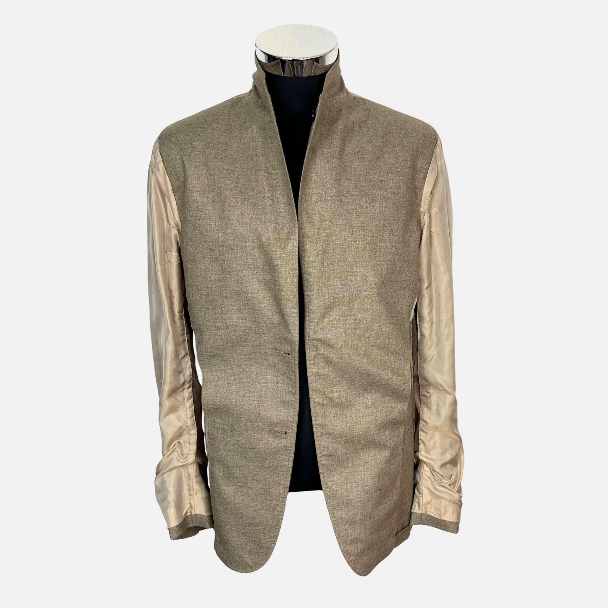 Beige Melange Blazer made of Silk/Cashmere (EU 48)