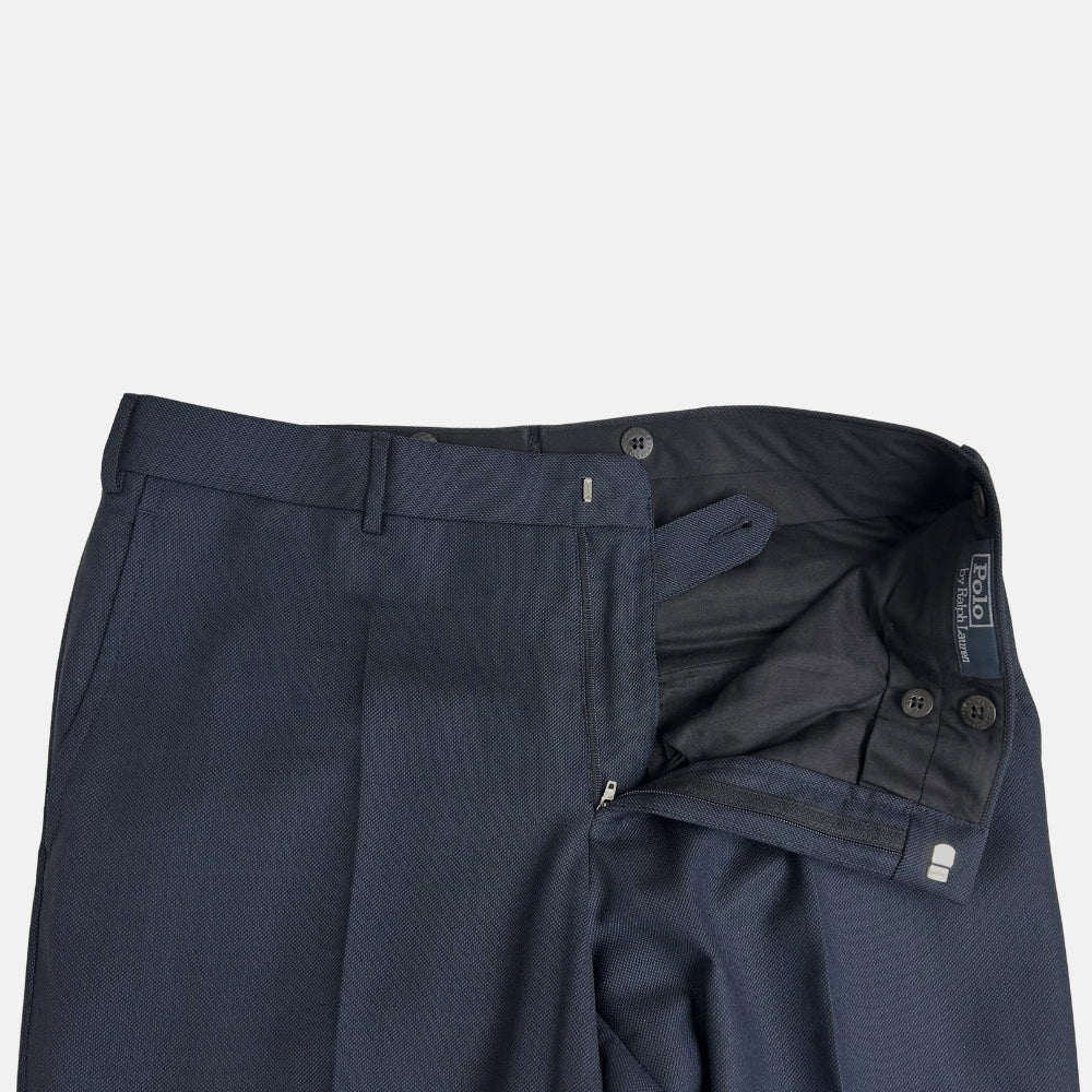 Navy Patterned Suit made of Virgin Wool (EU 48)