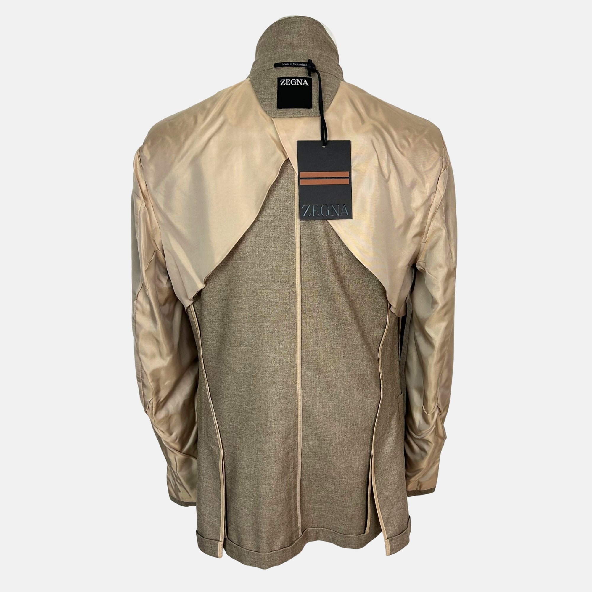 Beige Melange Blazer made of Silk/Cashmere (EU 48)