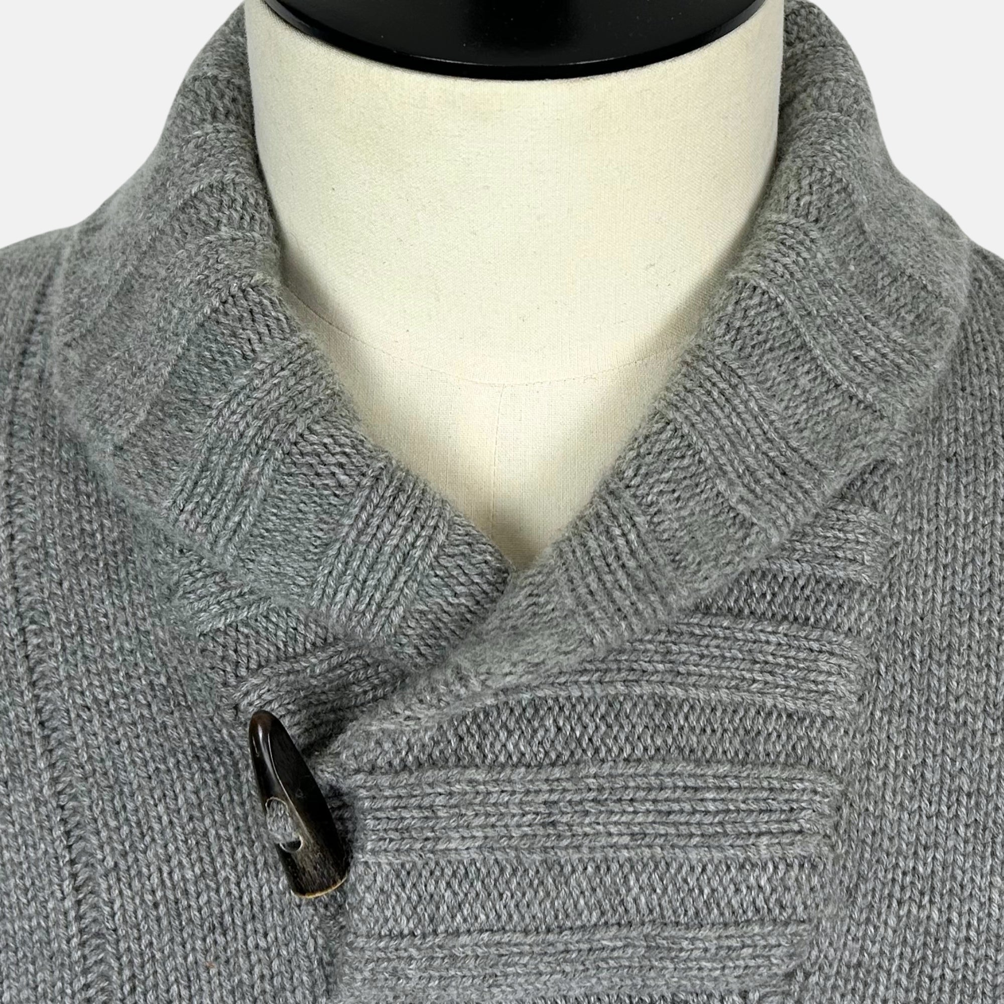 Grey Shawl Collar Sweater made of Baby Cashmere (EU 54)