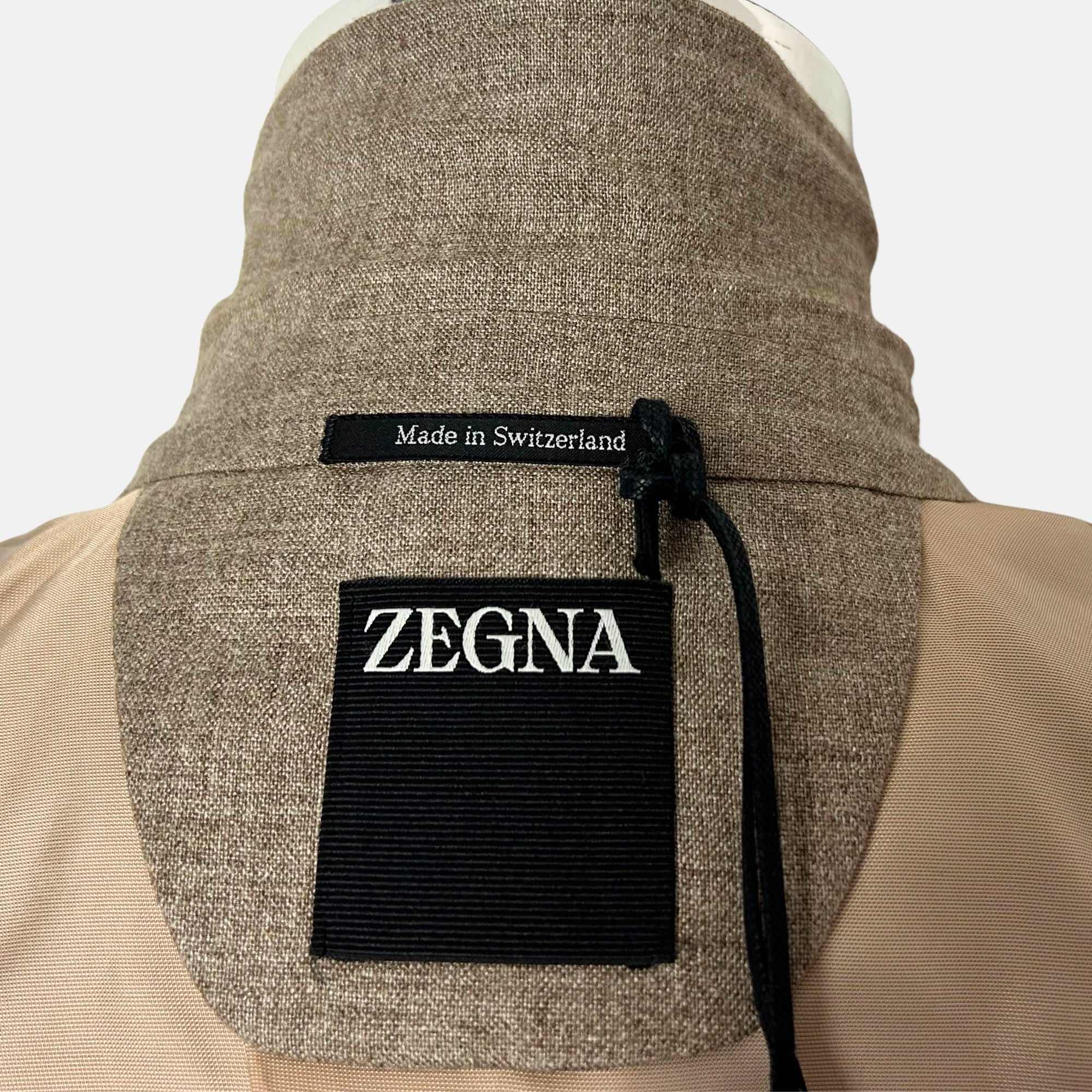 Beige Melange Blazer made of Silk/Cashmere (EU 48)