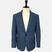 Blue Melange Suit made of Wool/Silk/Linen (EU 52)